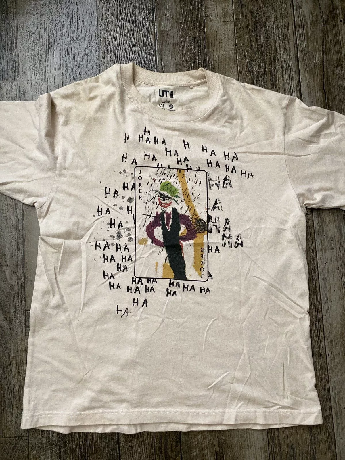 DC Comics Short Sleeve T Shirts DC Comics × Jean-Michel Basquiat × Uniqlo Uniqlo Joker Dc Collaboration Beige
