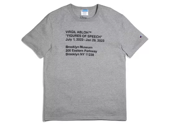 Virgil Abloh Short Sleeve T Shirts Virgil Abloh x Disney x Brooklyn Museum Mickey Mouse Tee Gray