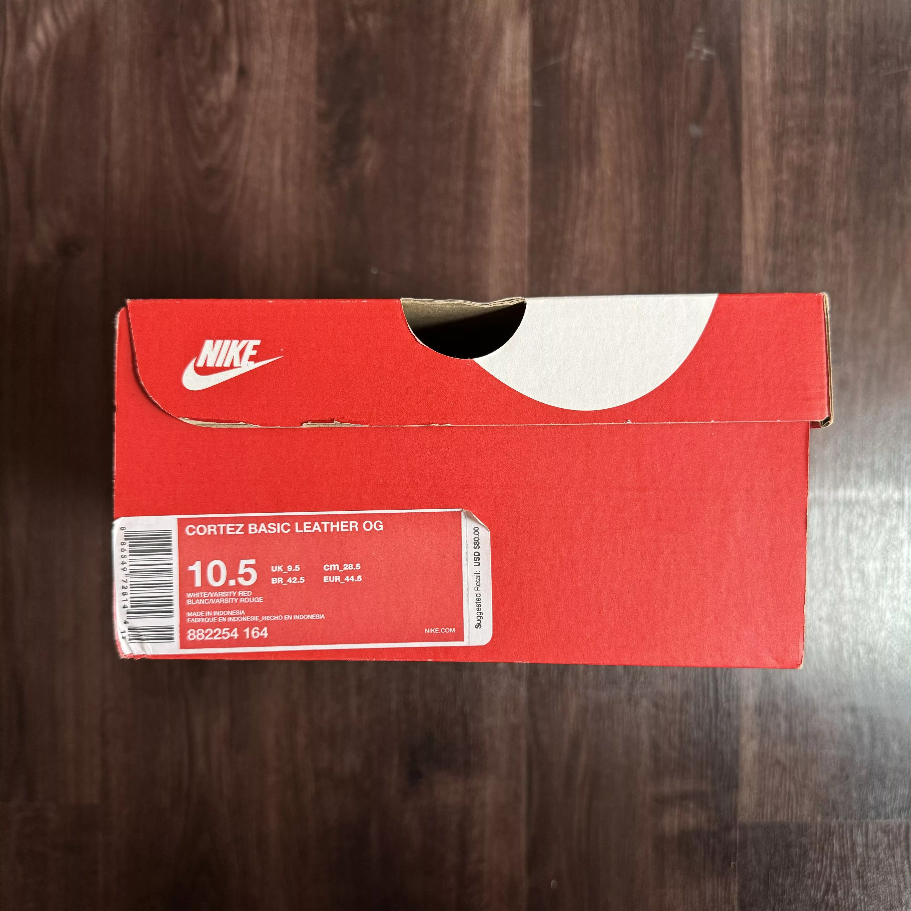 Nike Low Top Sneakers Nike Cortez Basic Leather "Forest Gump" 2017 Red