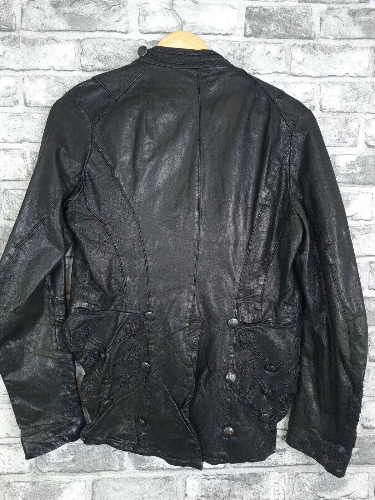 Allsaints Jackets Allsaints All Saints Leather Uk 10 KARST Leather Tailcoat Steampunk Black