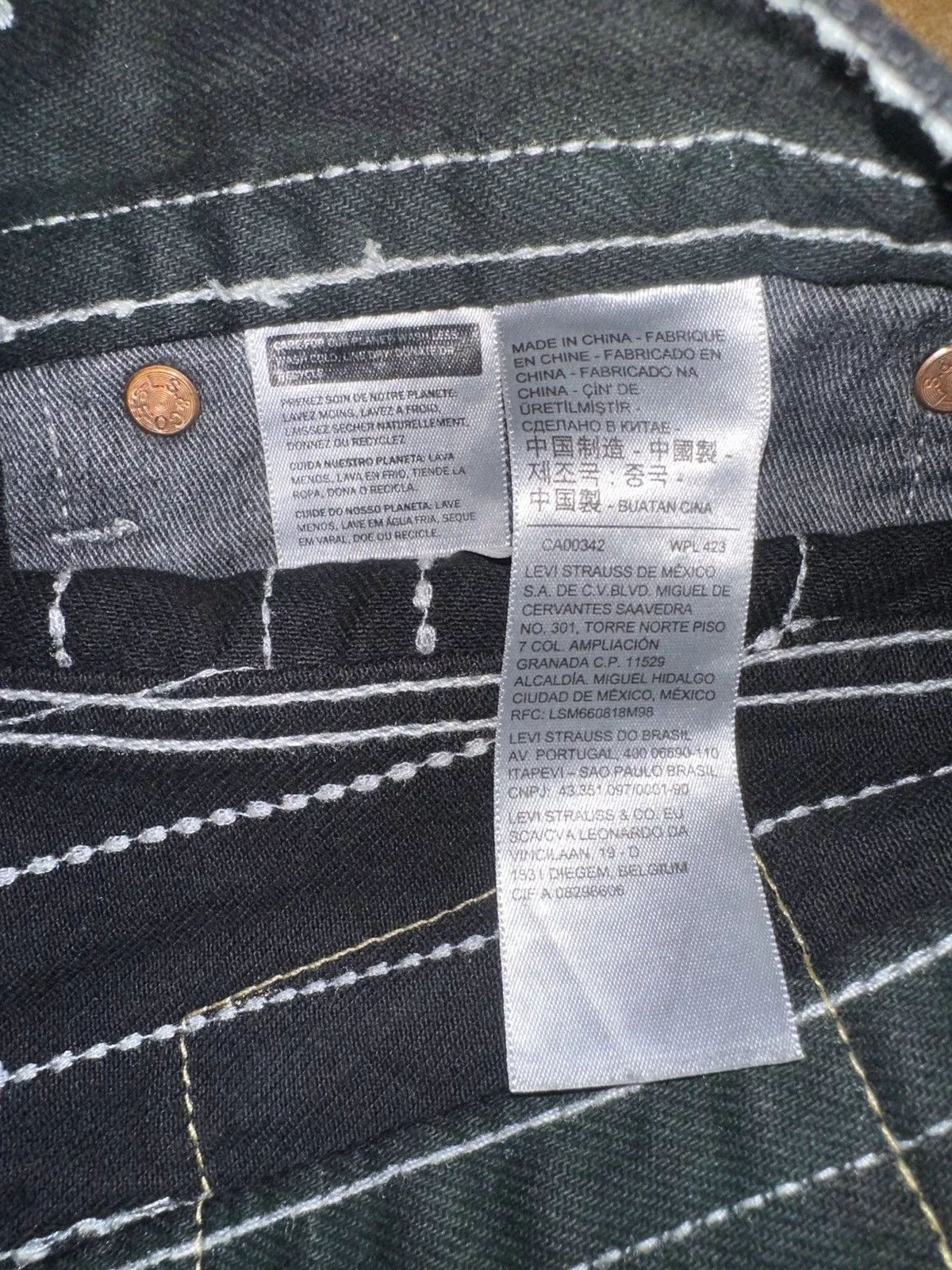 DENIM TEARS Denim DENIM TEARS Peace Patchwork Black