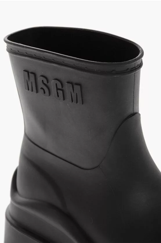 MSGM Boots MSGM og1mm0724 Carrion Sole Rubber Boots in Black