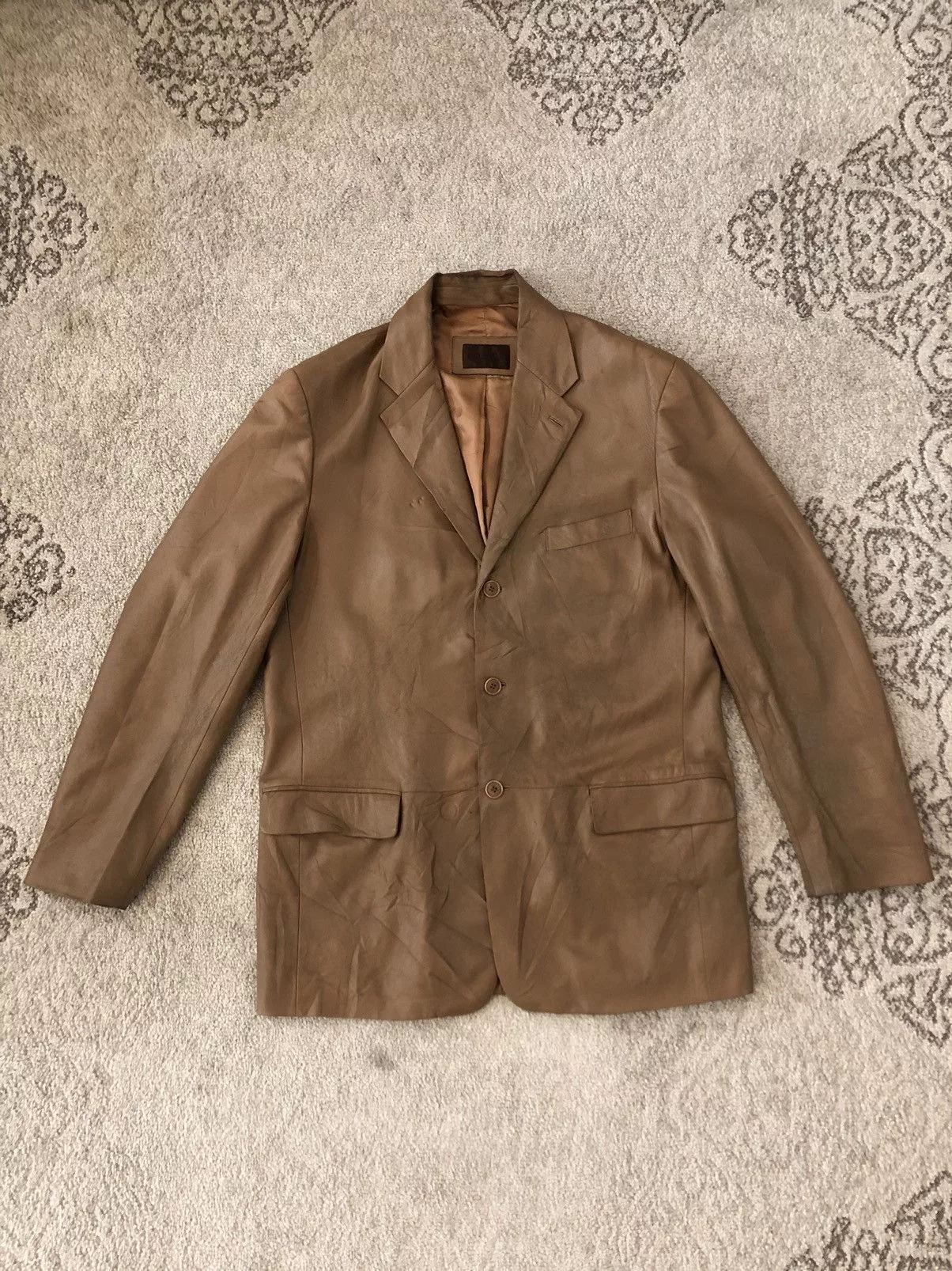 Loewe Leather Jackets Loewe Cordero Lamb leather Coat Brown