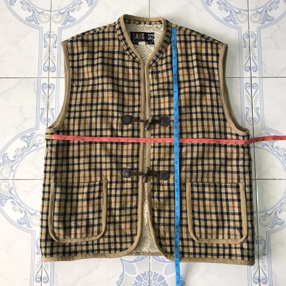 DAKS Vests Daks England Vest Fleece Sherpa Multi