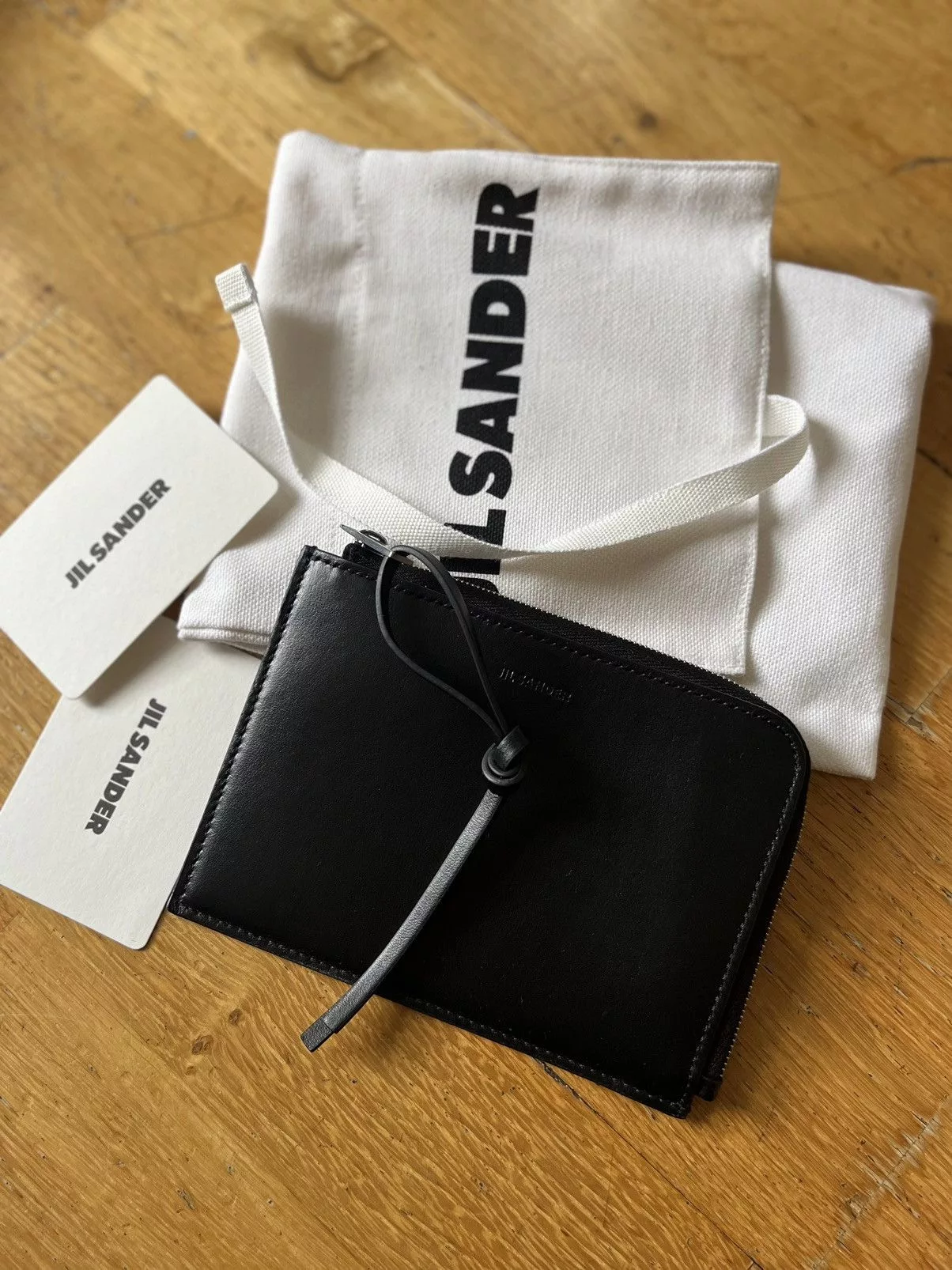 Jil Sander Wallets Jil Sander leather coin purse wallet brand new Black