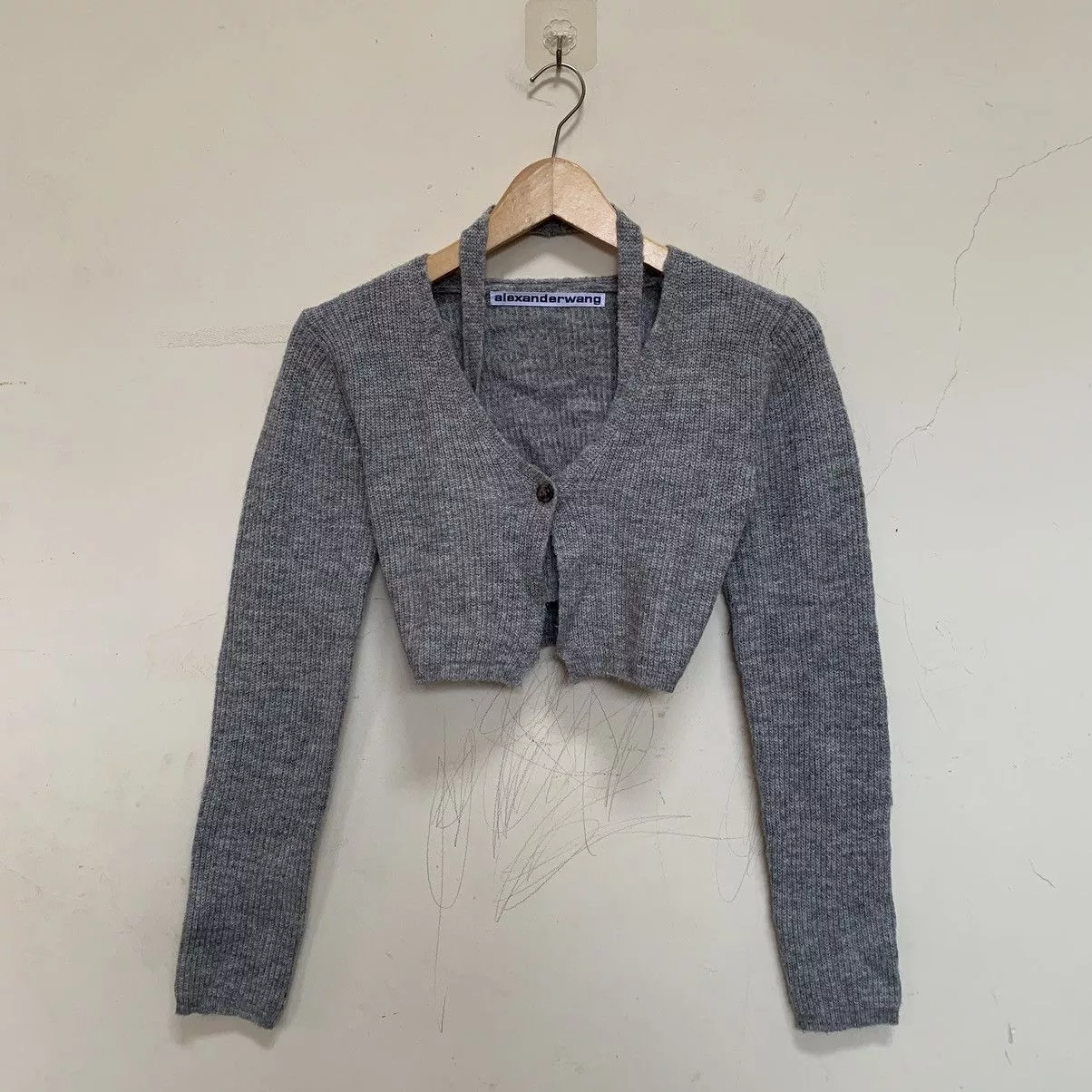 Alexander Wang Crop Tops Alexander Wang Twin Set Grey Cardigans Gray