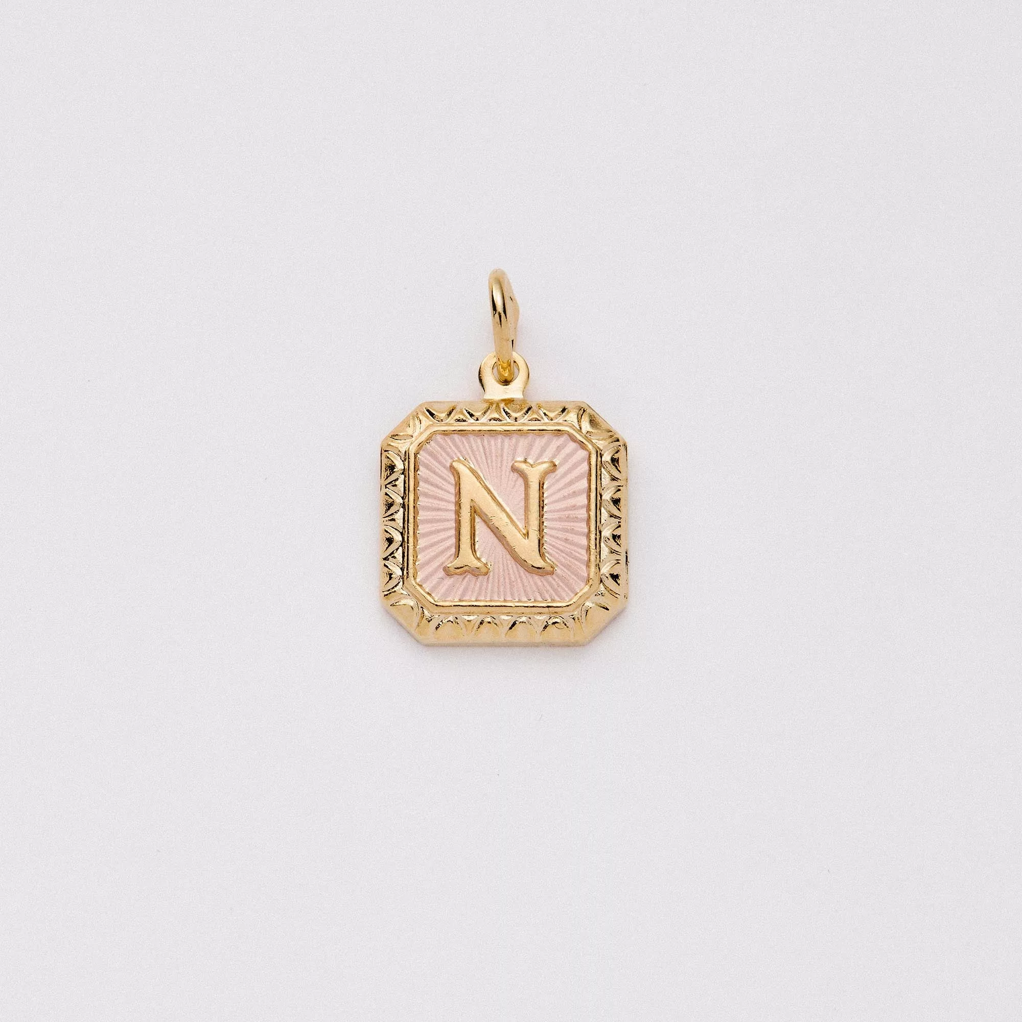 Two Tone Letter Charm