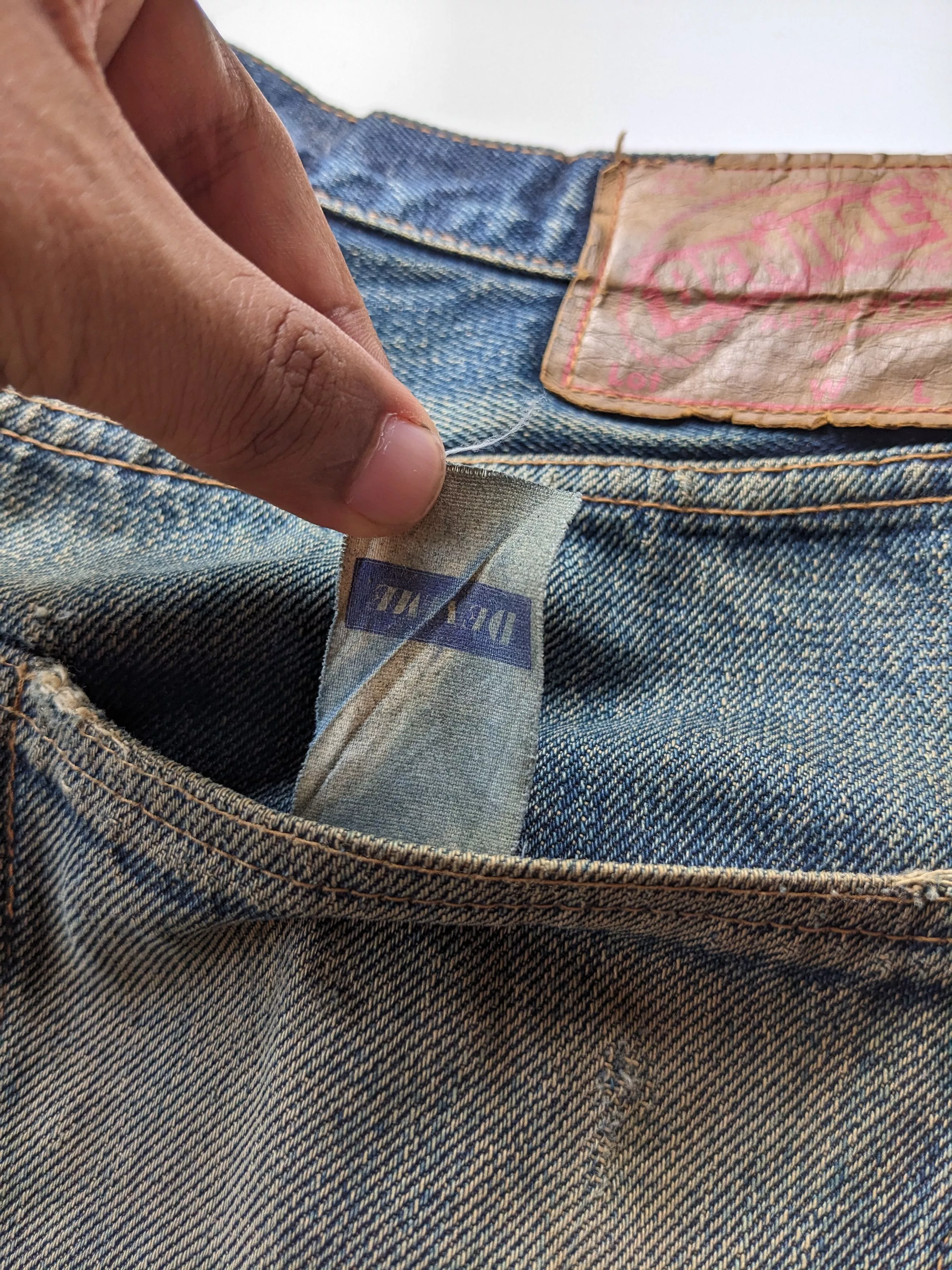 Denime Denim Vintage DENIME distressed rusty selvedge Multi