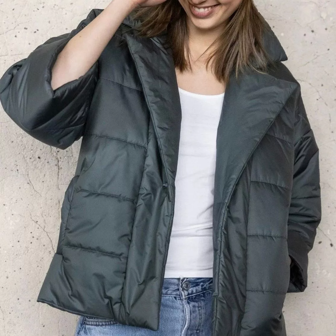 Other Jackets Other Lilla P Notch Collar Quilted Jacket Black