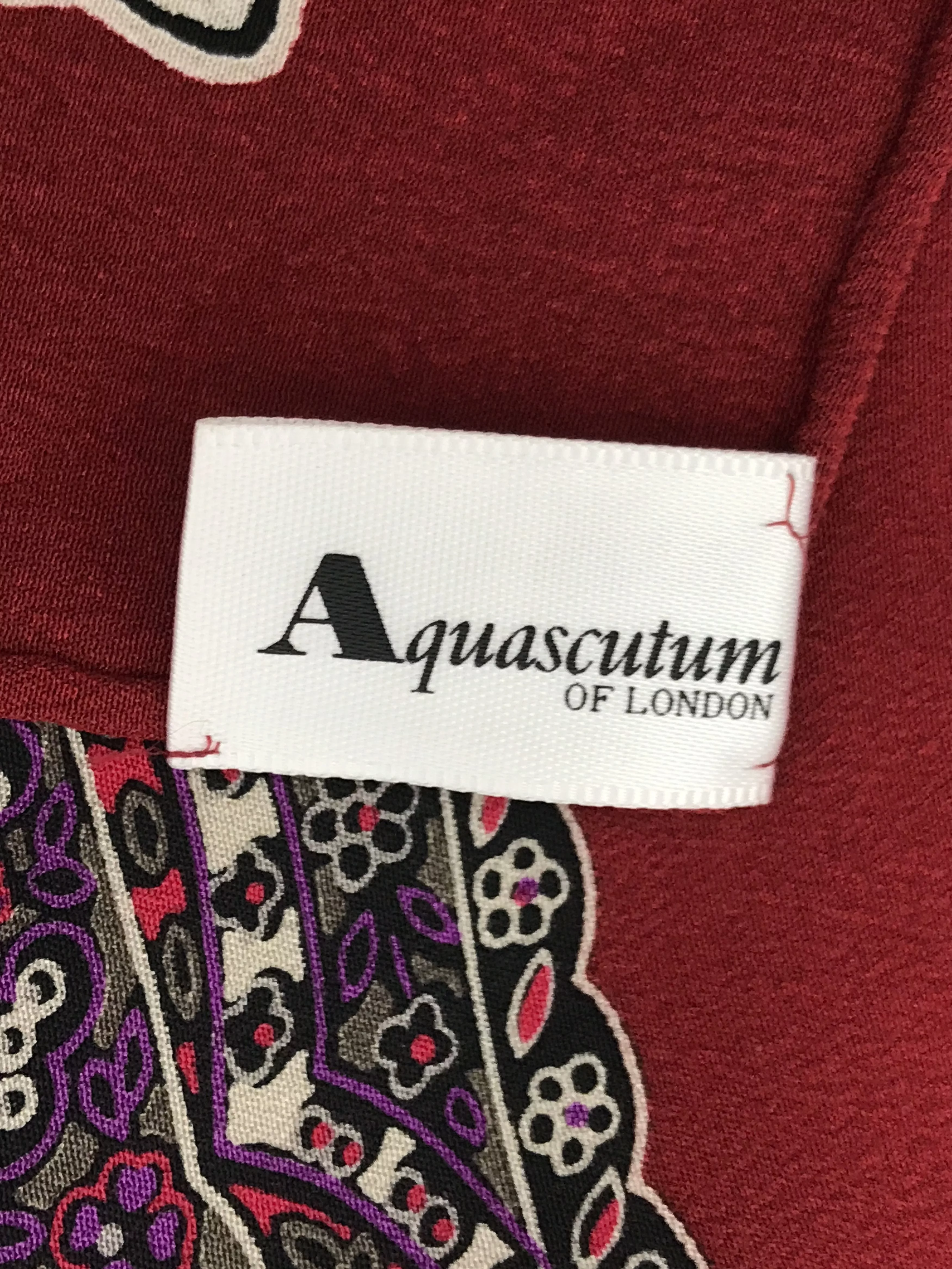 Aquascutum Scarves Aquascutum × Designer × Vintage Vintage Aquascutum London Paisley Silk Scarf Multi