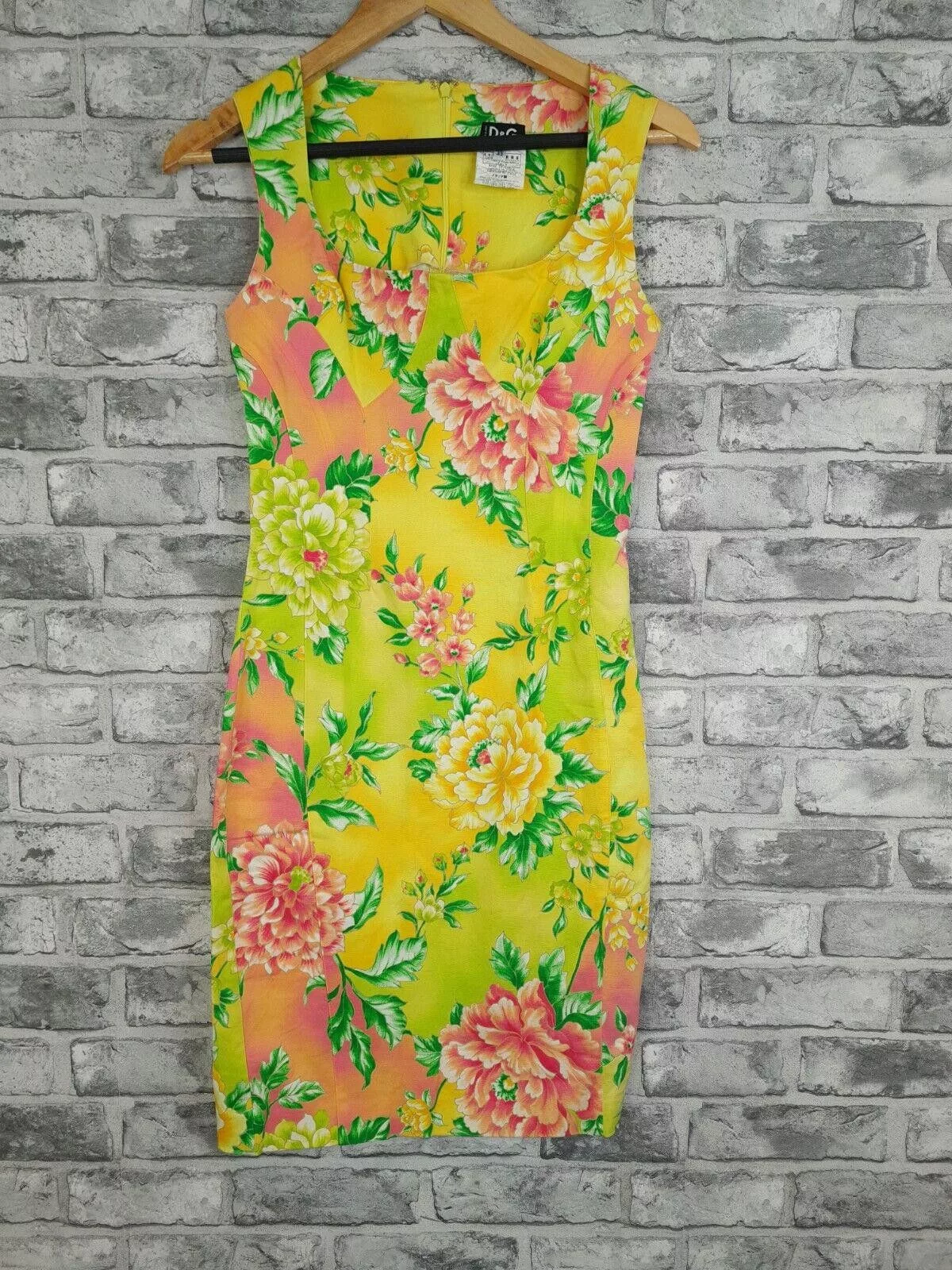 Dolce & Gabbana Midi Dresses Dolce & Gabbana Dolce Gabbana Dress Size 8 Floral Euro 42 Authentic Yellow
