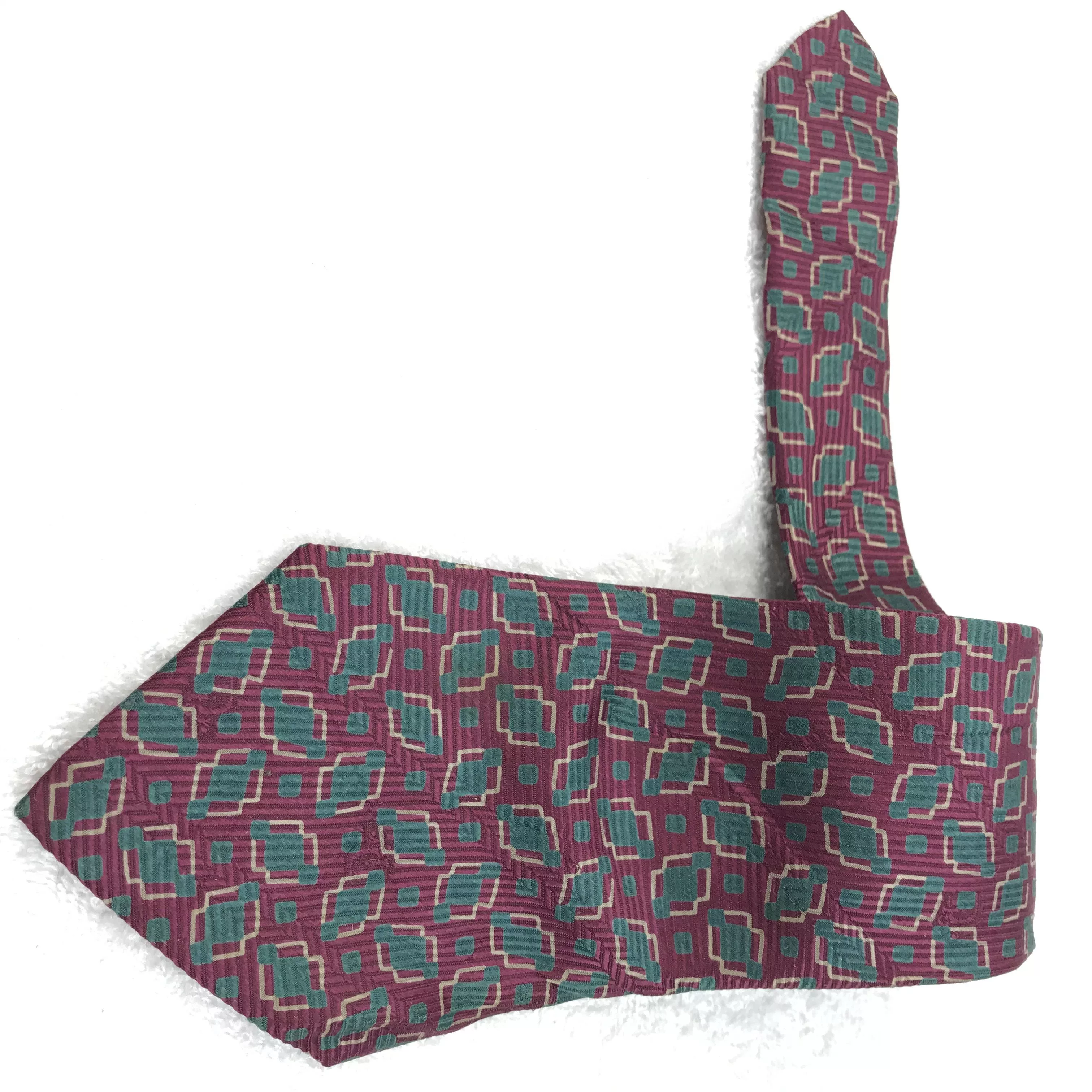 Designer Ties Pocketsquares Designer × Vintage CD110 Vintage Christian Dior Pure Silk Necktie Full Monogram Red Luxury