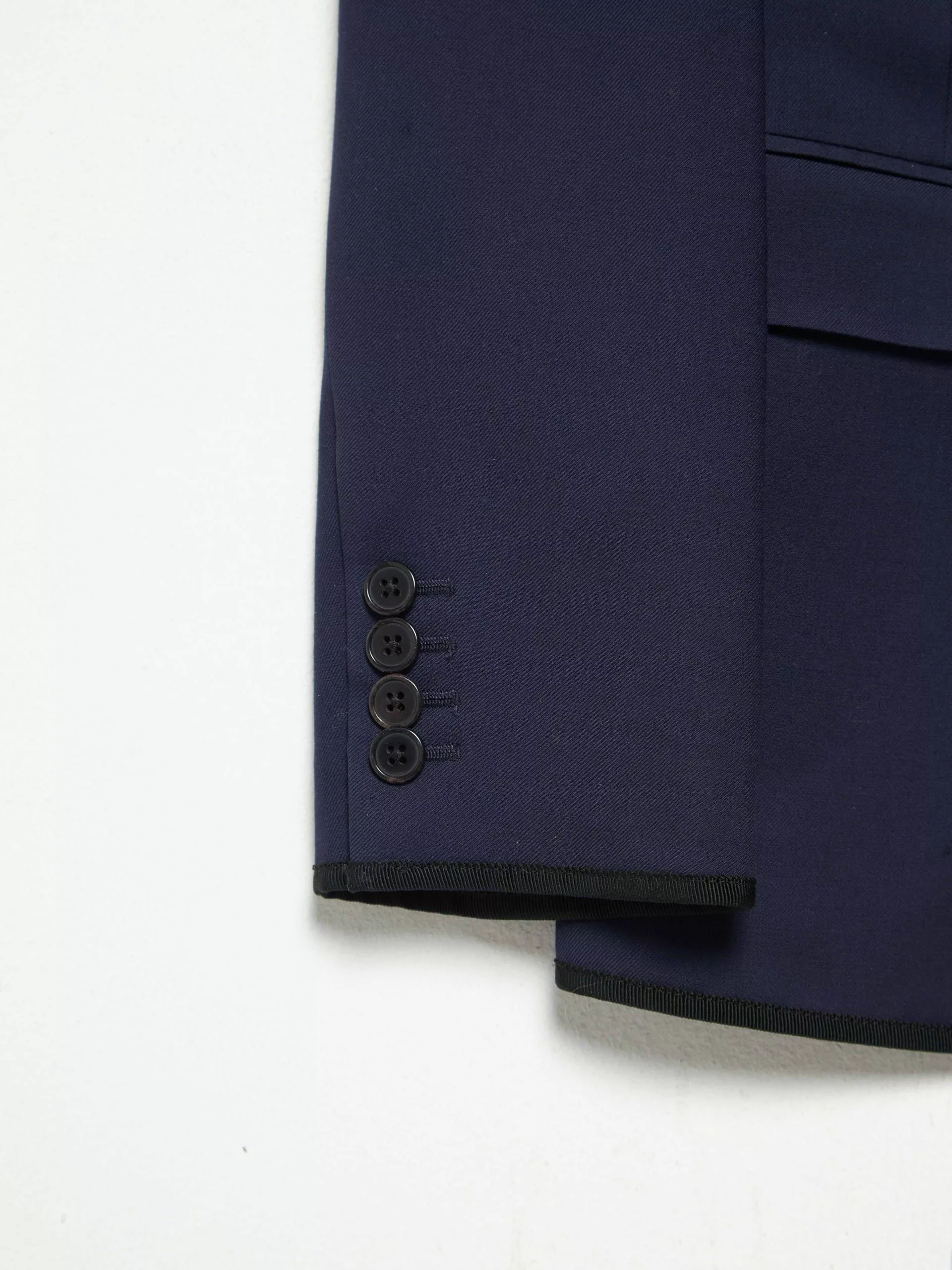 Saint Laurent Paris Light Jackets Saint Laurent Paris Navy Button Woolen Silk Blazer Blue