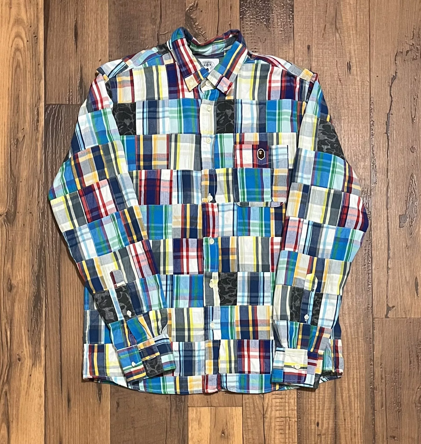 Bape Polos Bape camo Long sleeve Button Up Shirt Multi