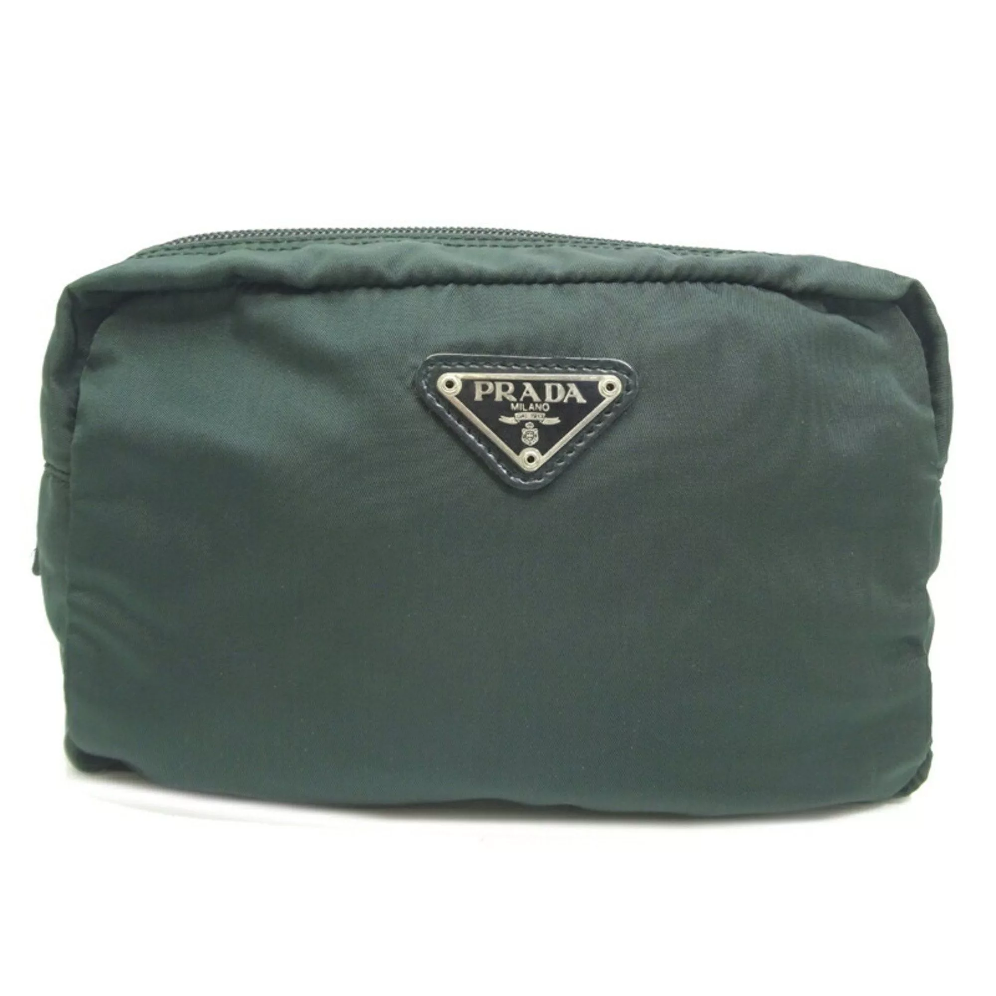 Prada Other Prada pouch for women, nylon pouch, dark green