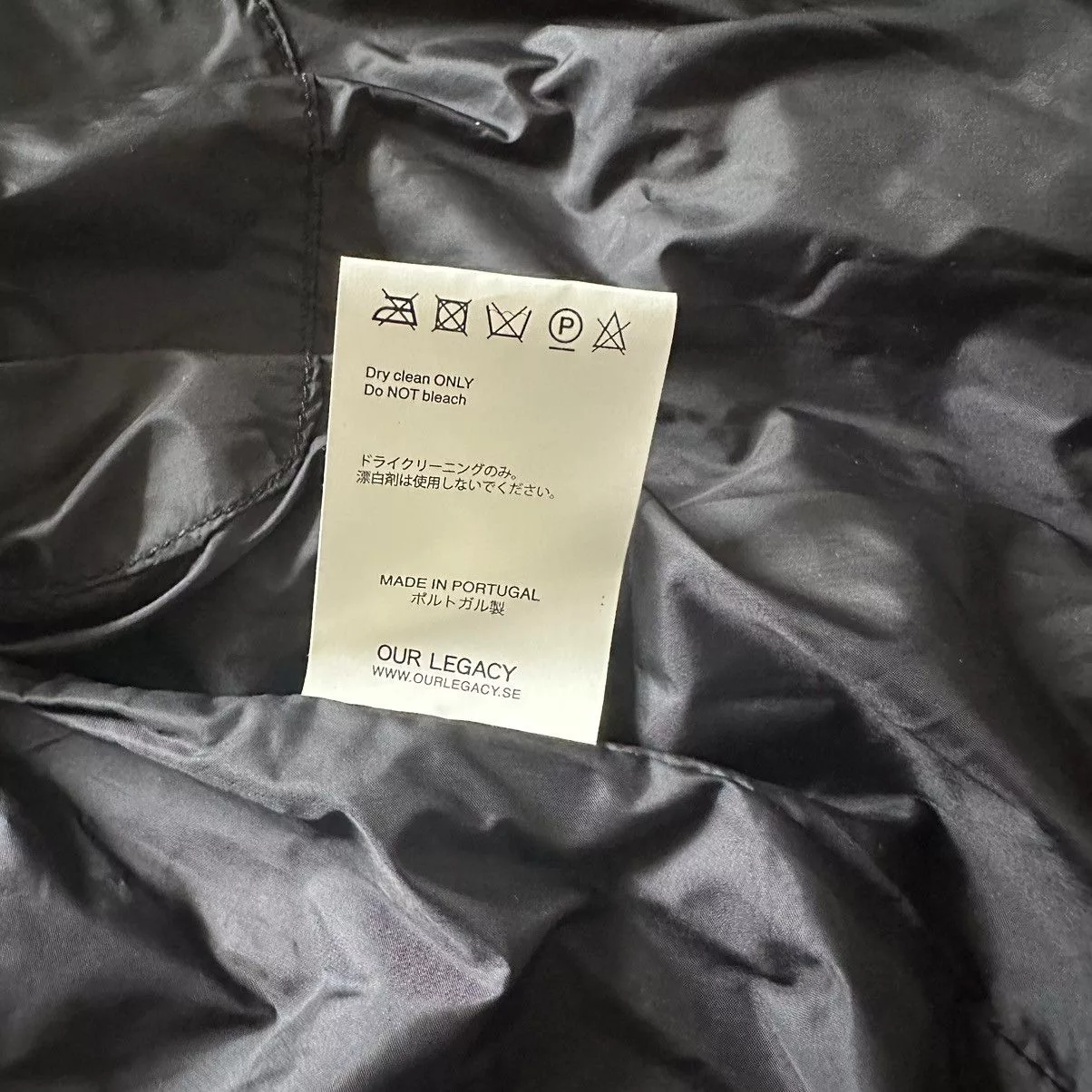 Our Legacy Parkas Our Legacy Black Wave coat