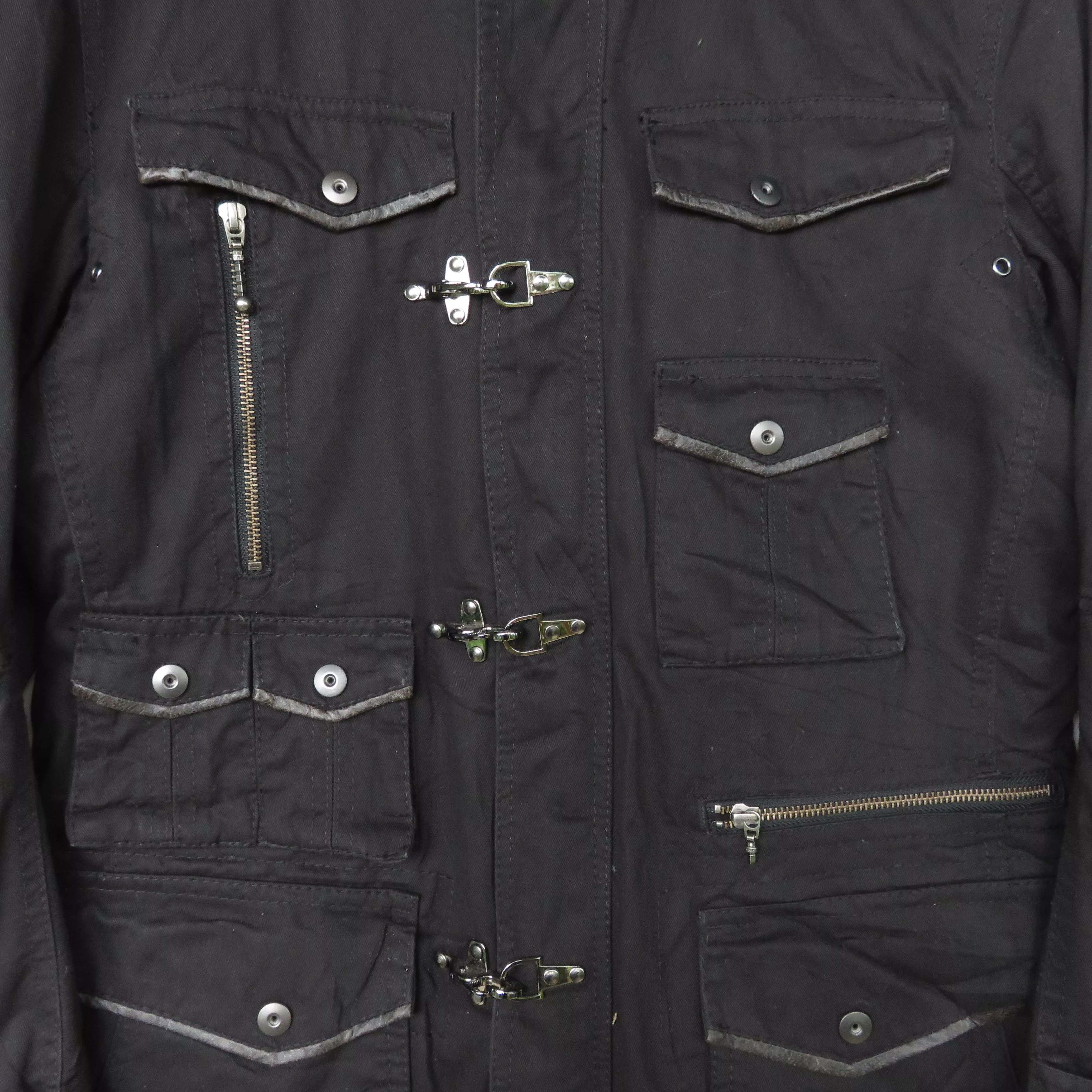 Japanese Brand Light Jackets Japanese Brand × Seditionaries Cargo Multipocket Tactical Jacket Black Streetwear
