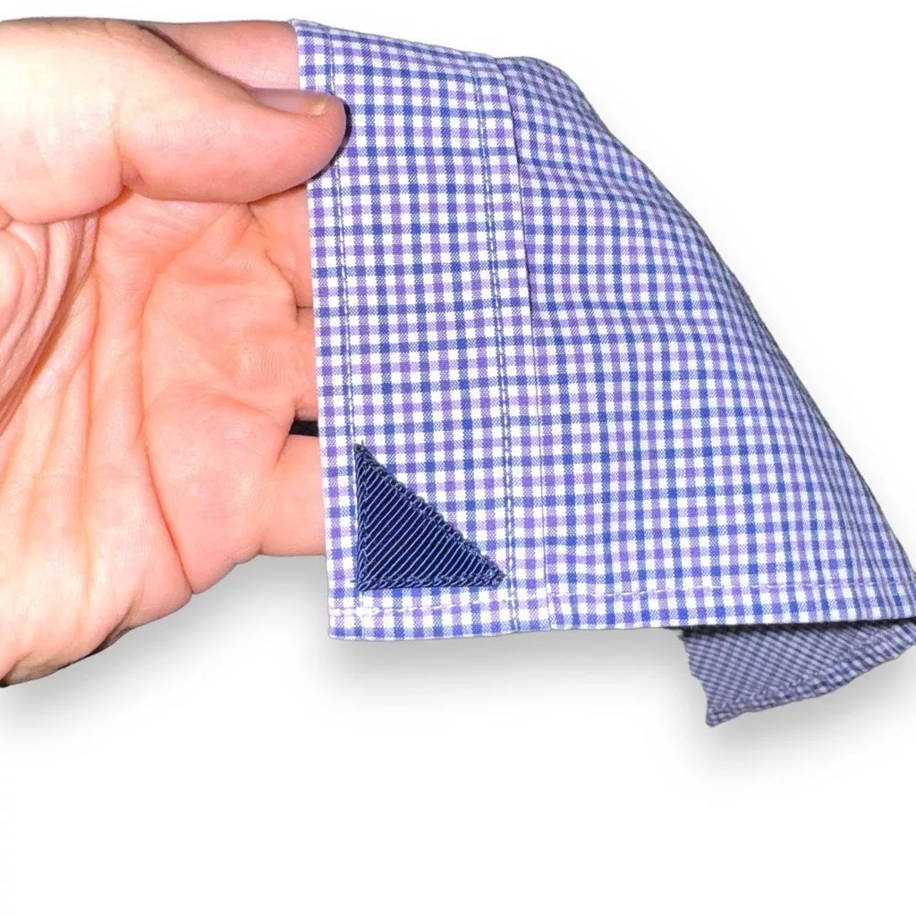 UNTUCKit Shirts Button Ups UntuckIt Purple & Navy Check Button Down Shirt Size XL