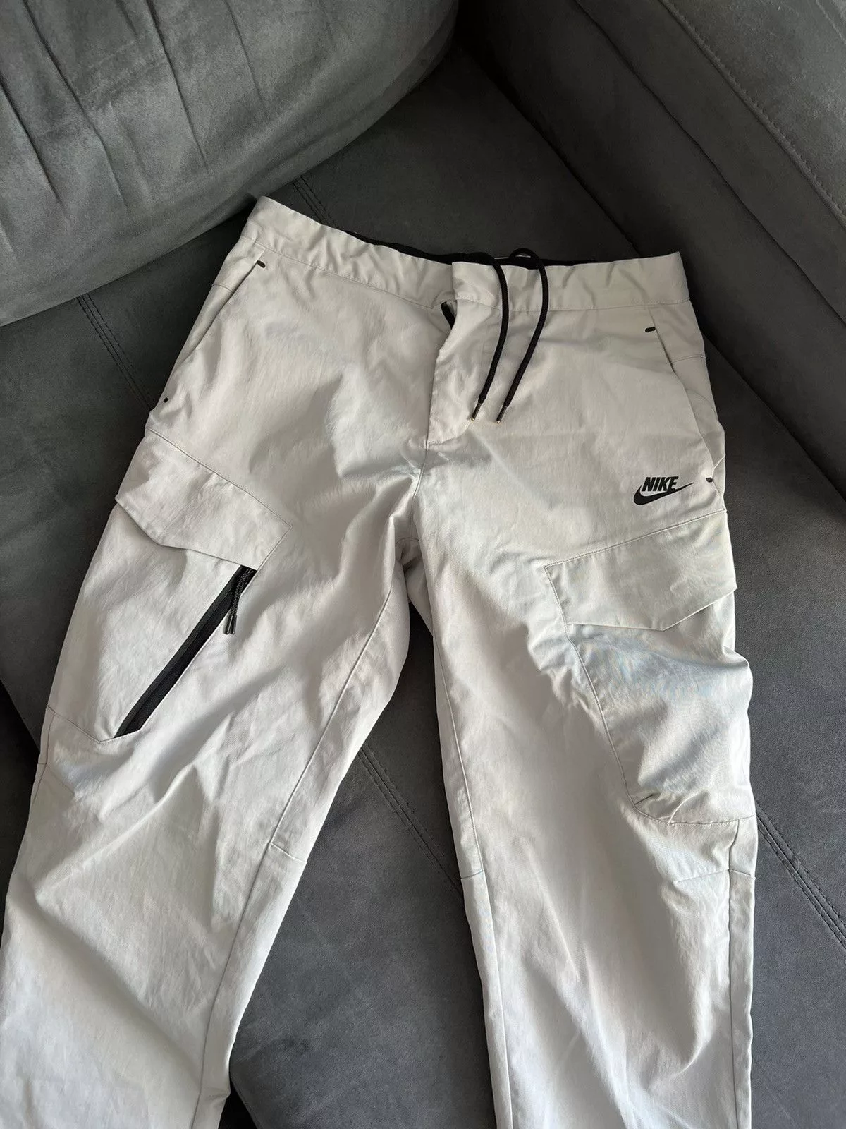Nike Sweatpants Joggers Nike tech nylon pants drill Gray