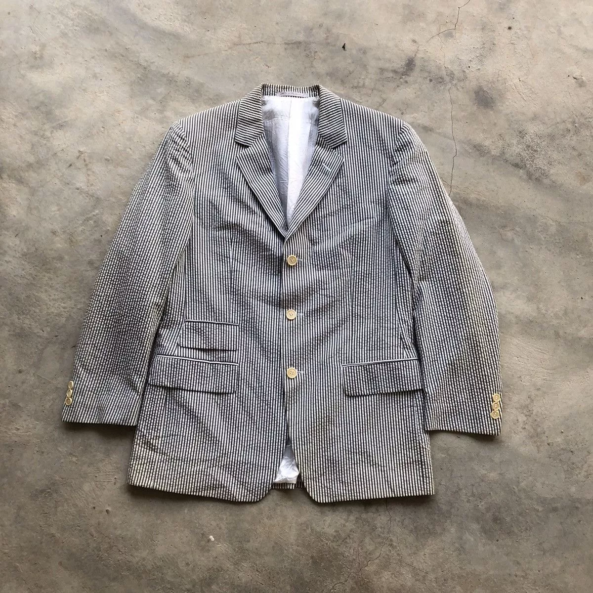 Gucci Blazers GUCCI Black White Stripe Blazer Coat