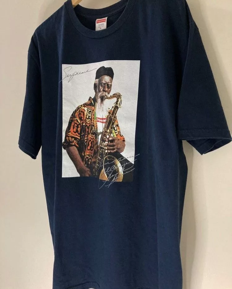 Supreme Short Sleeve T Shirts Supreme x Pharoah Sanders Navy Blue