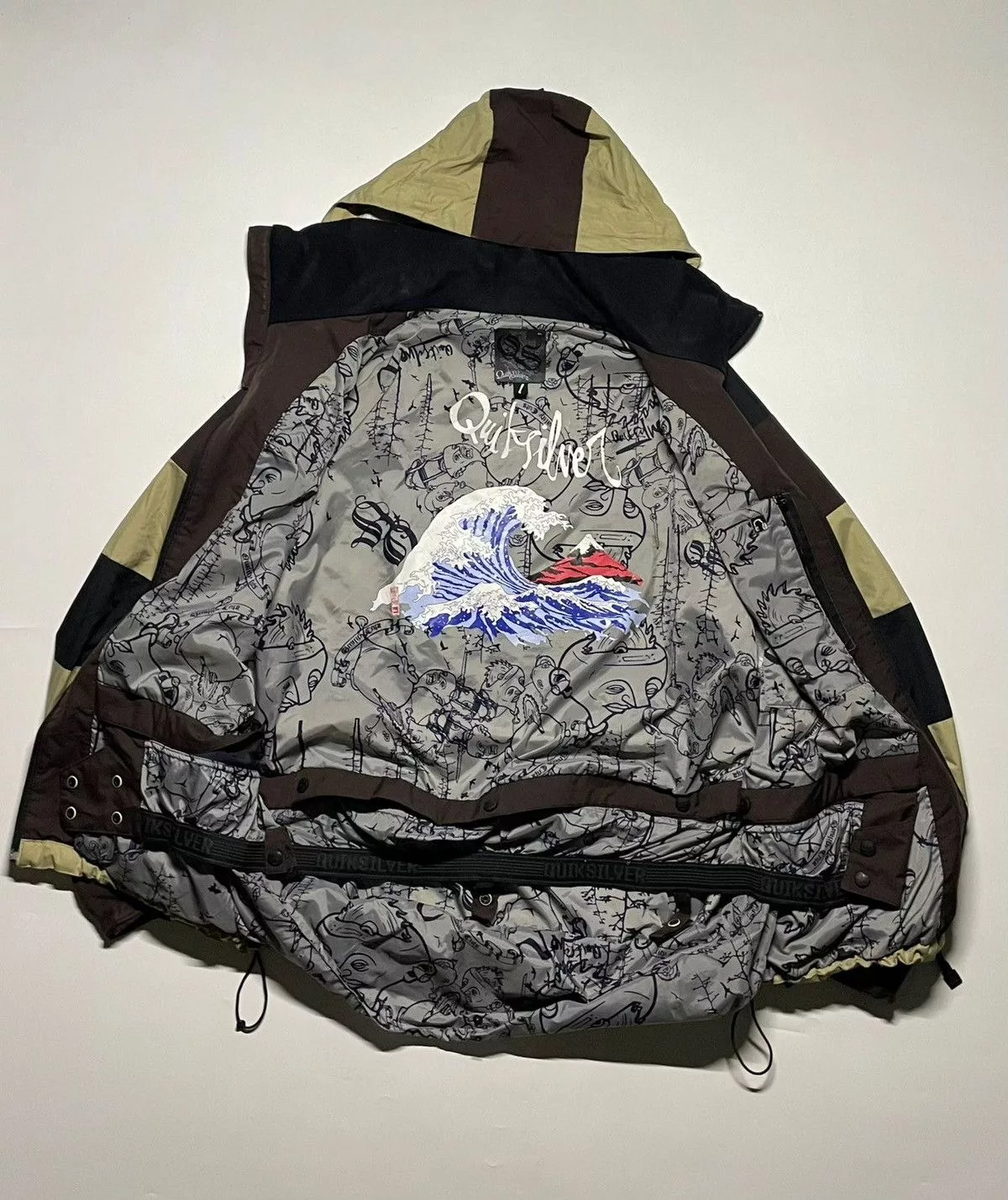 Quicksilver Light Jackets Outdoor QuickSilver 1969, Oceanbeach fullprint Windbreaker Multi Gorpcore