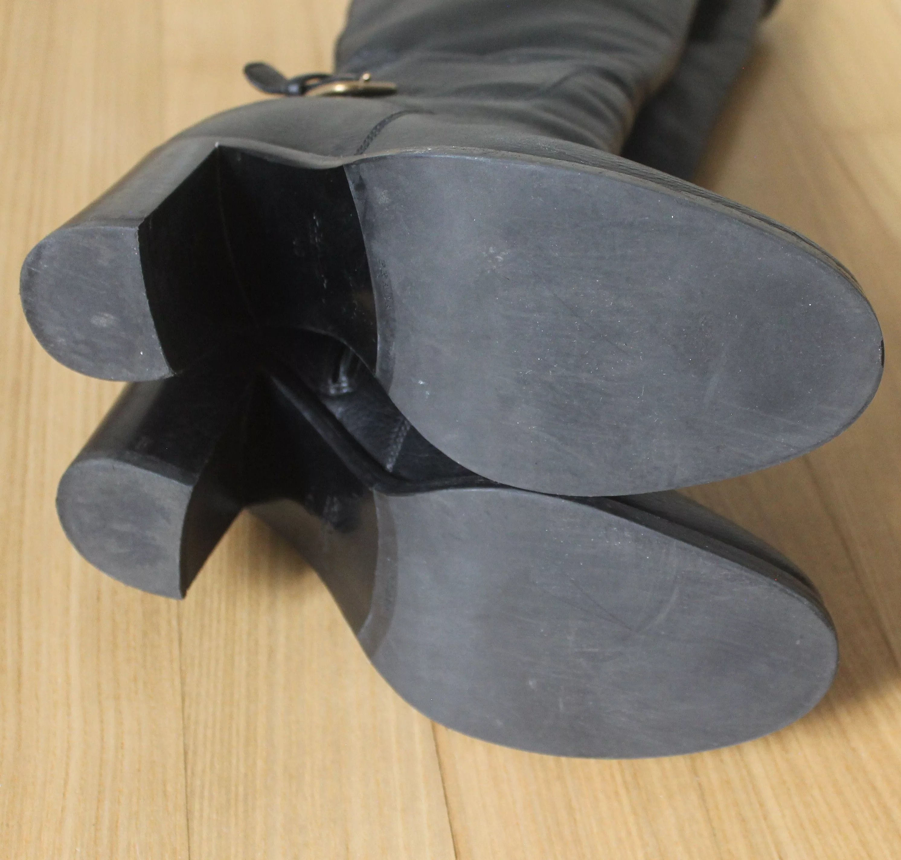 Prada Boots Prada Black High Leather Boots