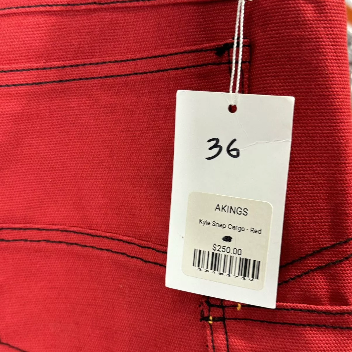 AKINGS Casual Pants Akings red cargo
