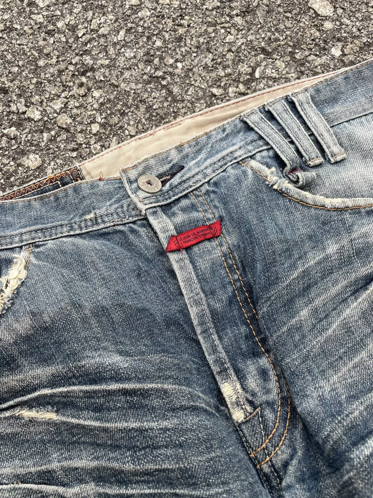 Marithe + Francois Girbaud Denim Marithe + Francois Girbaud Vintage Marithe Francois Girbaud Distressed Denim Blue