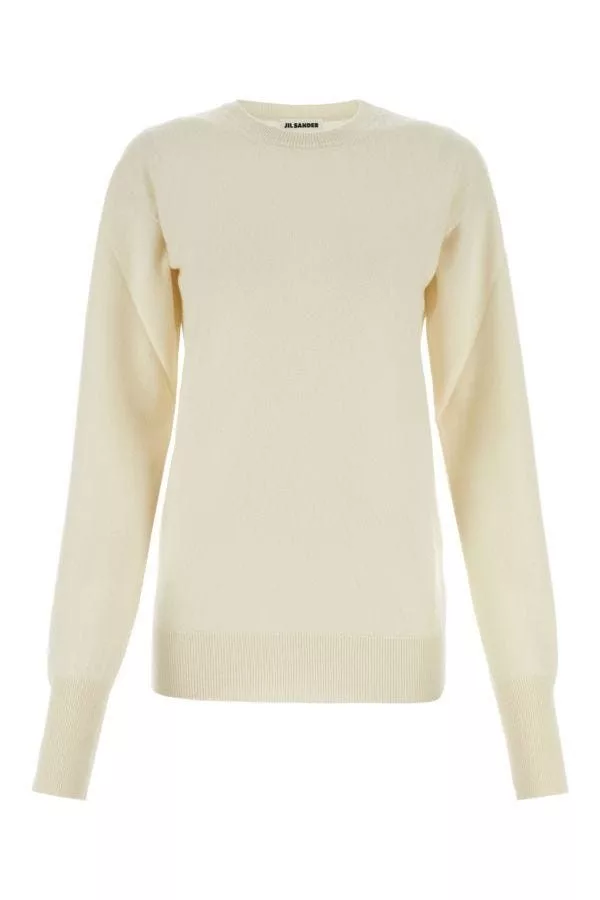 Jil Sander Sweaters Jil Sander Ivory Cashmere Sweater Multi