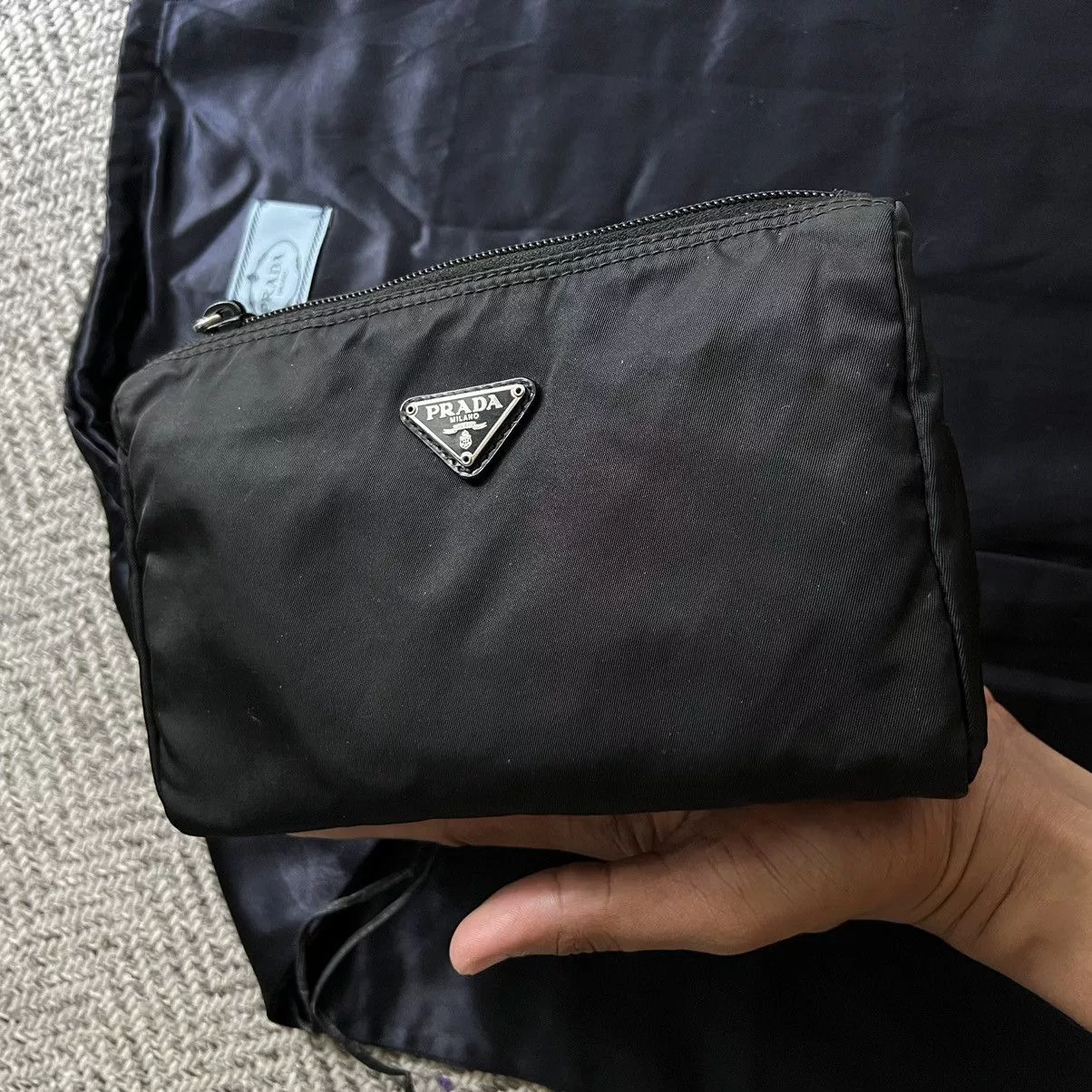 Prada Clutches Prada Black Tessuto Nylon Clutch Luxury