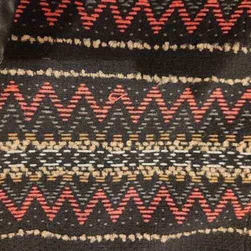 Designer Jackets Designer Ella Moss Jacket Size Small Chevron Pattern Faux Leather Brown