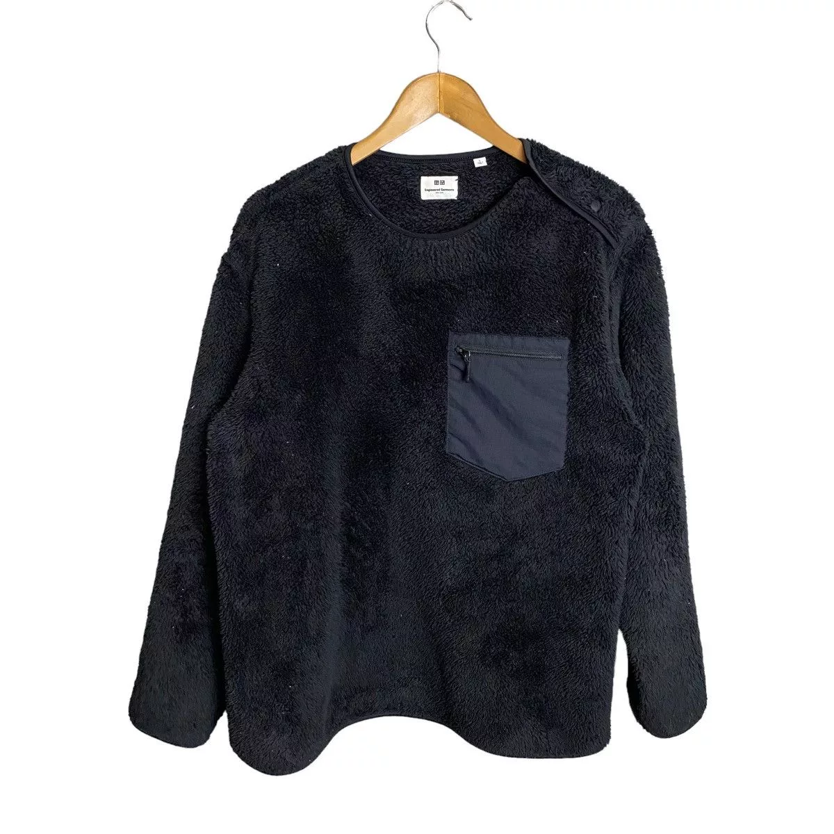 Engineered Garments Sweaters Knitwear Engineered Garments × Japanese Brand × Uniqlo Enginered Garment X Uniqlo fleece Black