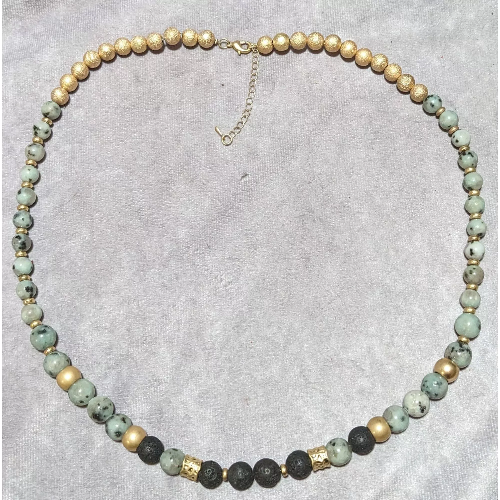 Other Necklaces Other Lava Agate Beaded Necklace Multi