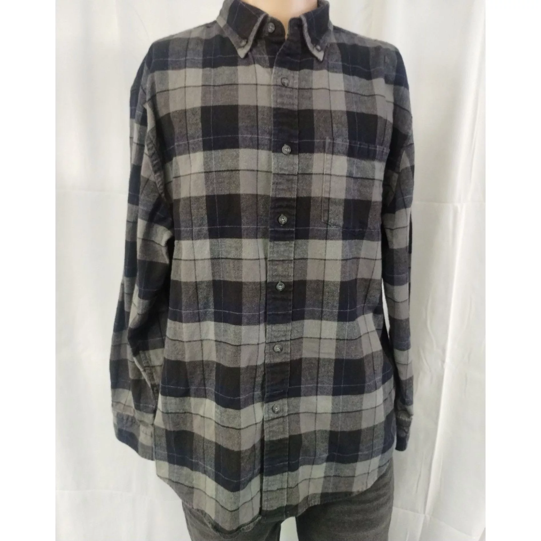 Pendleton Shirts Button Ups Pendleton Men's Grey/Black Shirt/Button Up Size L SKU 3749 Gray