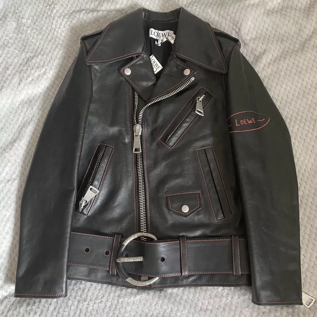 Loewe Leather Jackets Loewe William De Morgan Leather Jacket Black