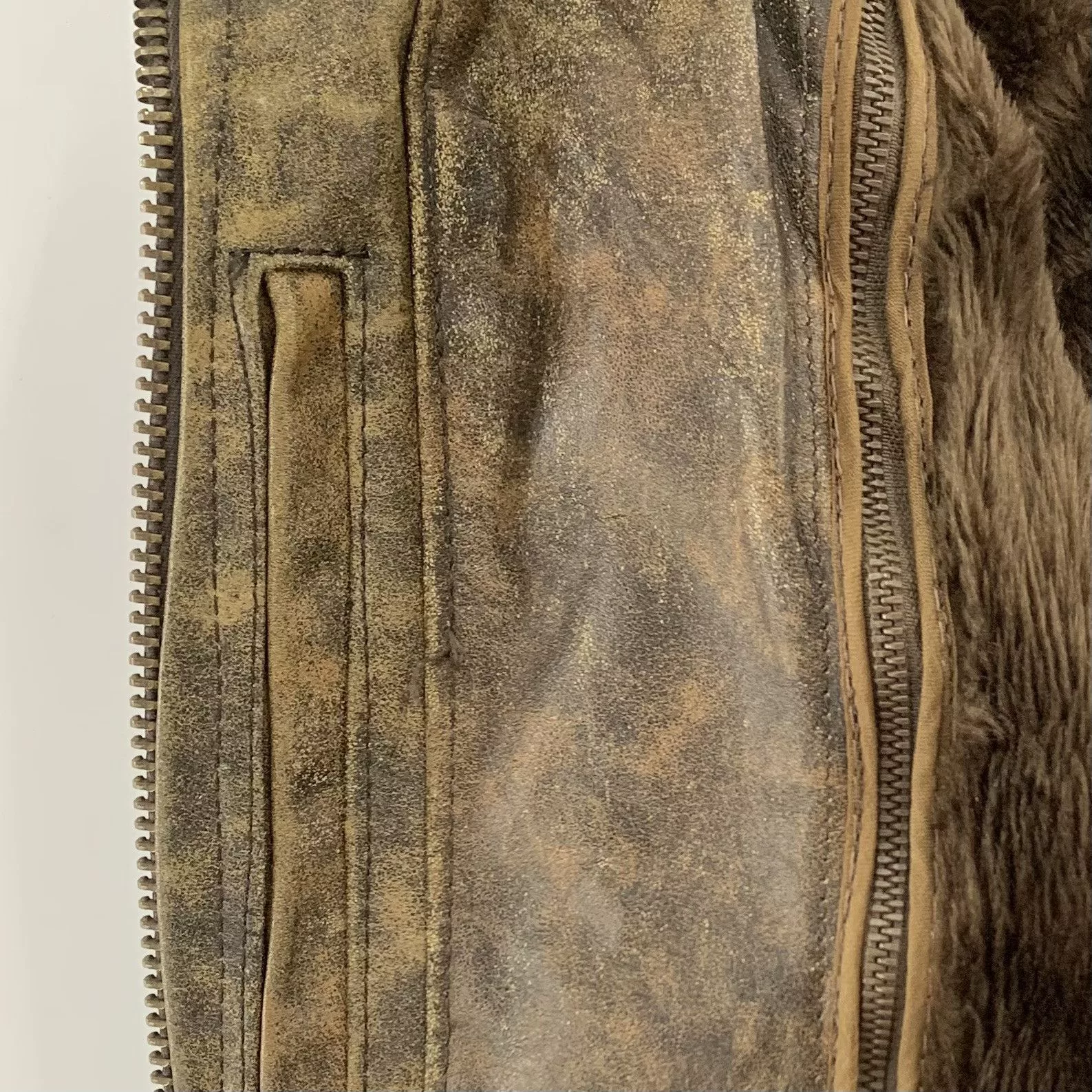 Brooks Leather Jackets Brooks × Genuine Leather Vintage 80s Brooks Leather Jacket Fur Interior Brown