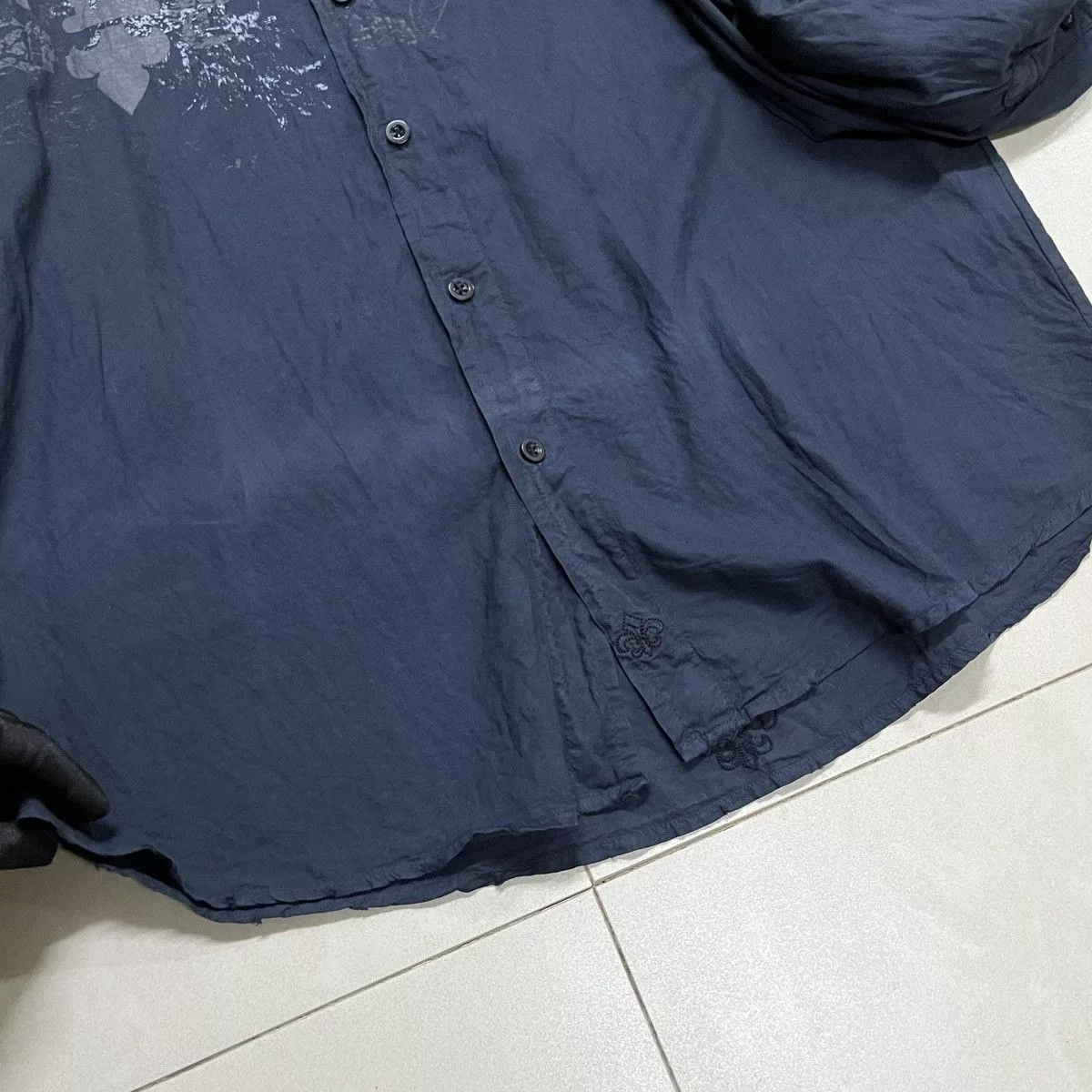 Affliction Shirts Button Ups Affliction × Vintage Rare Affliction Black On Black Logo Shirt Avant-Garde