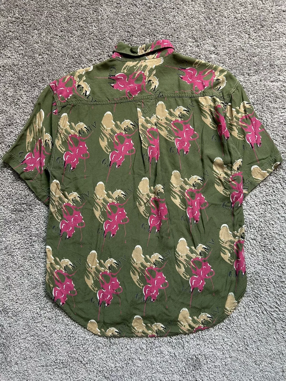 Vintage Shirts Button Ups Vintage 60s Rayon Button Up Single Needle Goouch India Green