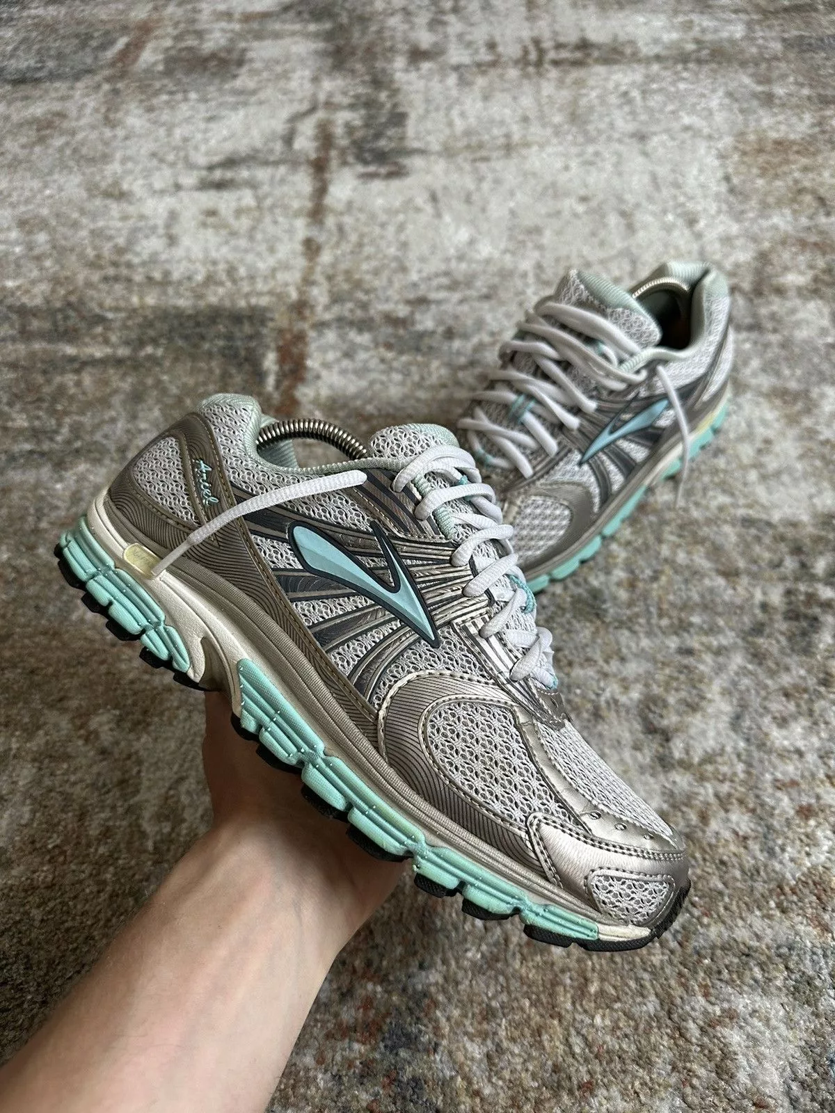 Brooks Low Top Sneakers Brooks × Vintage 🐬 Brooks Ariel Vintage Running Shoes 00s Y2K Daddy Baby Blue