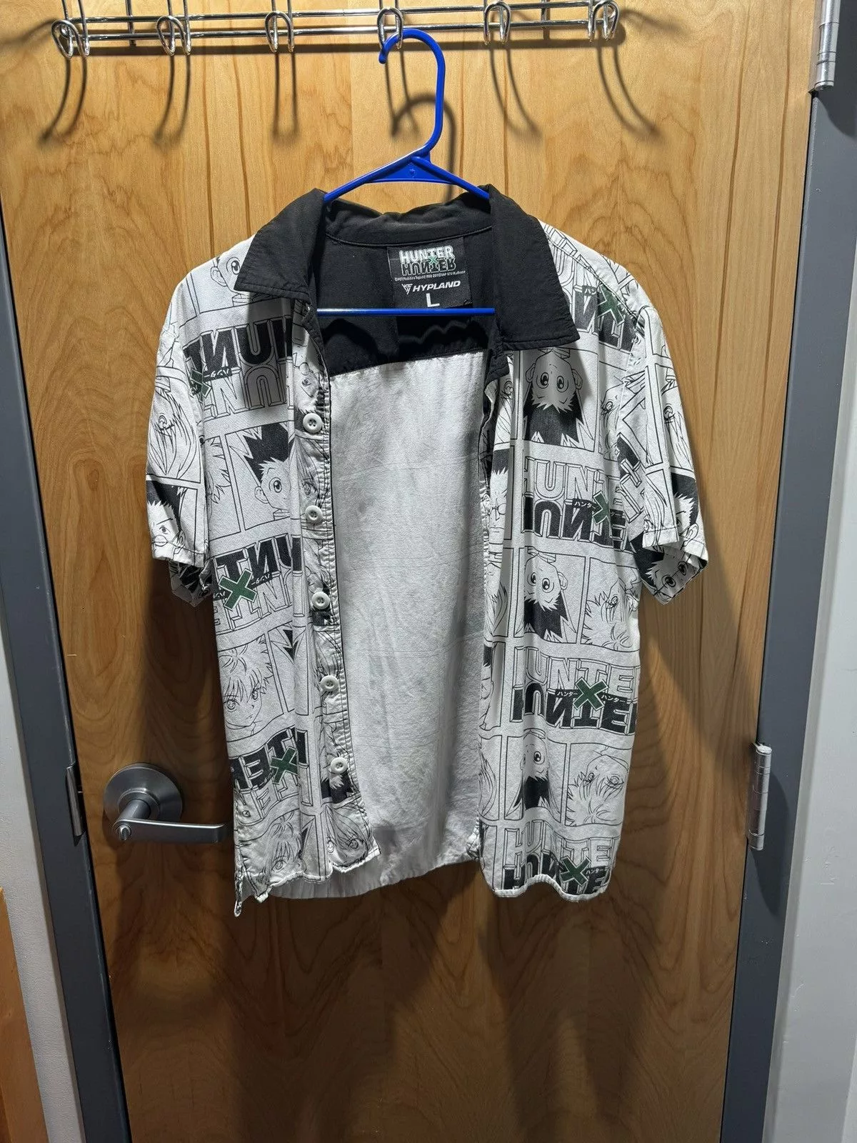 Hypland Shirts Button Ups Hypland HunterXHunter Button Up Shirt White