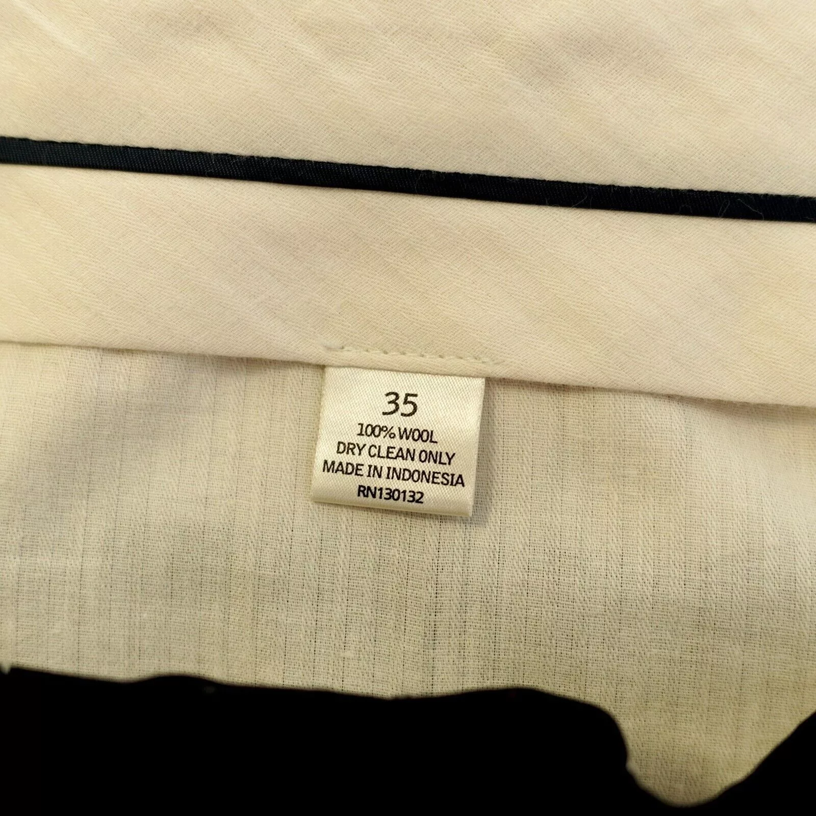 Hart Schaffner Marx Formal Trousers Hart Schaffner Marx Wool Blue Pleated Cuffed Mid Rise Dress