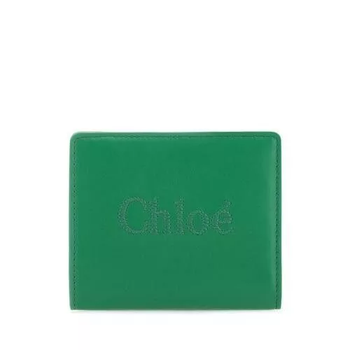 Chloe Wallets Chloe o1loc1c0624 Size: OS/CHC23 Sense Compact Wallet in Pop Green Multi