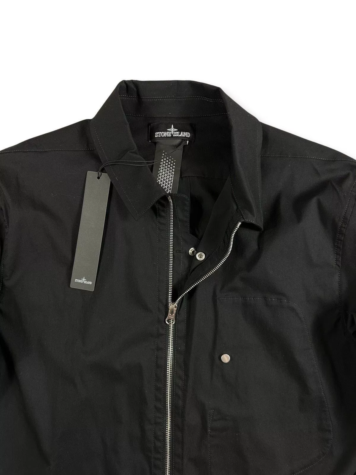 Stone Island Shadow Project Shirts Button Ups Stone island shadow project twill overshirt Black