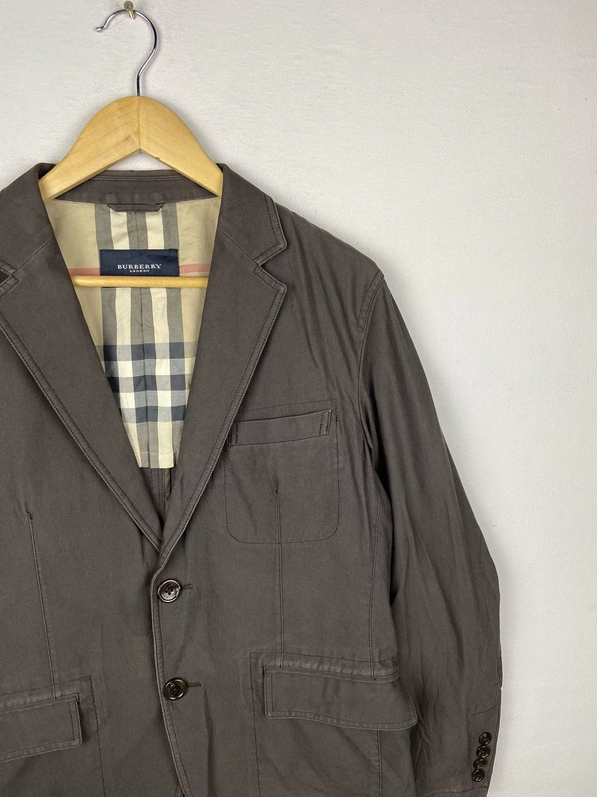 Burberry Heavy Coats Burberry Nova Check Coat Gray
