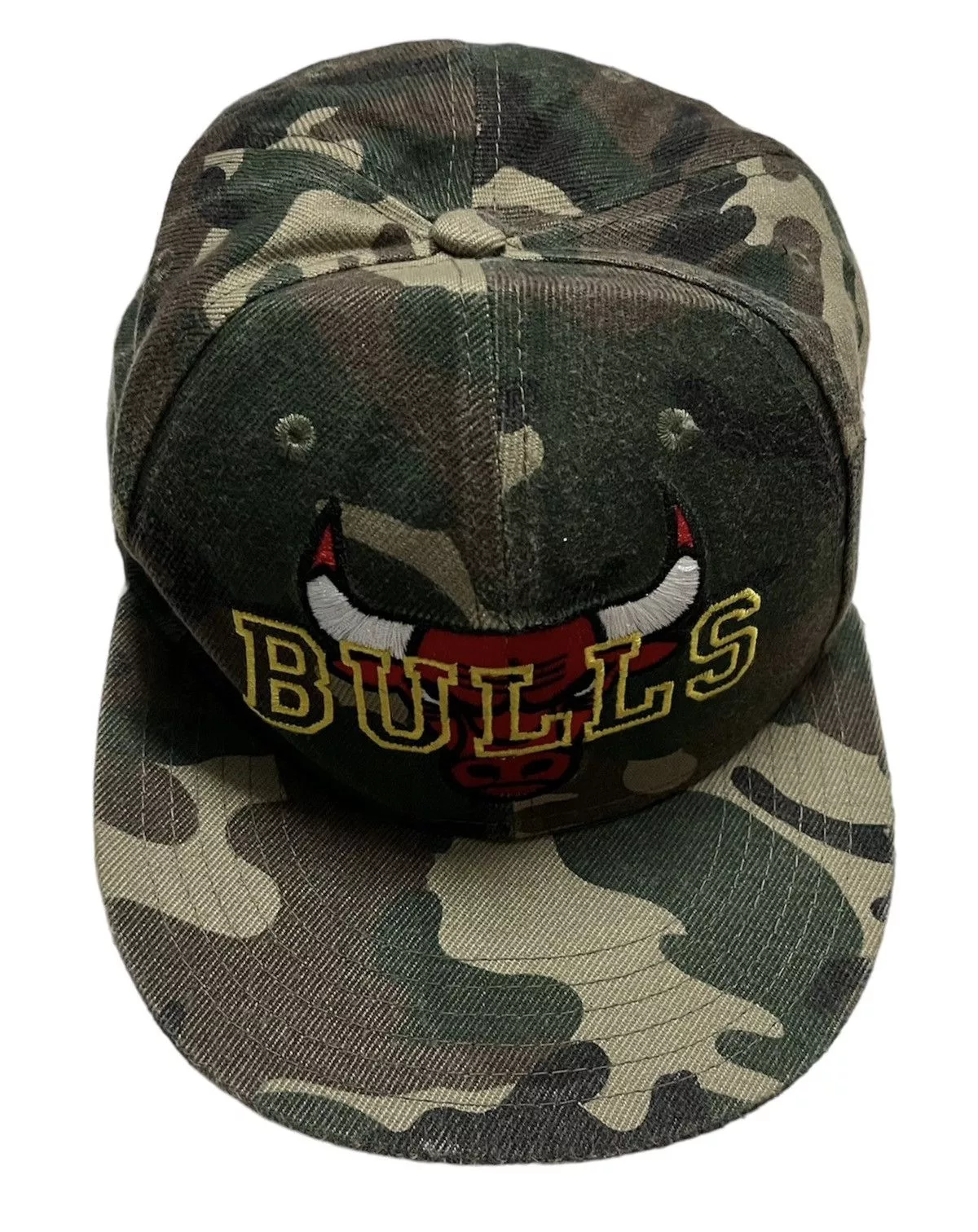 NBA Hats NBA Bulls Embroidered Logo Snapback Camo Multi