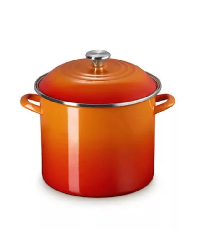 12 qt. Stockpot with Metal Finishes - Flame
