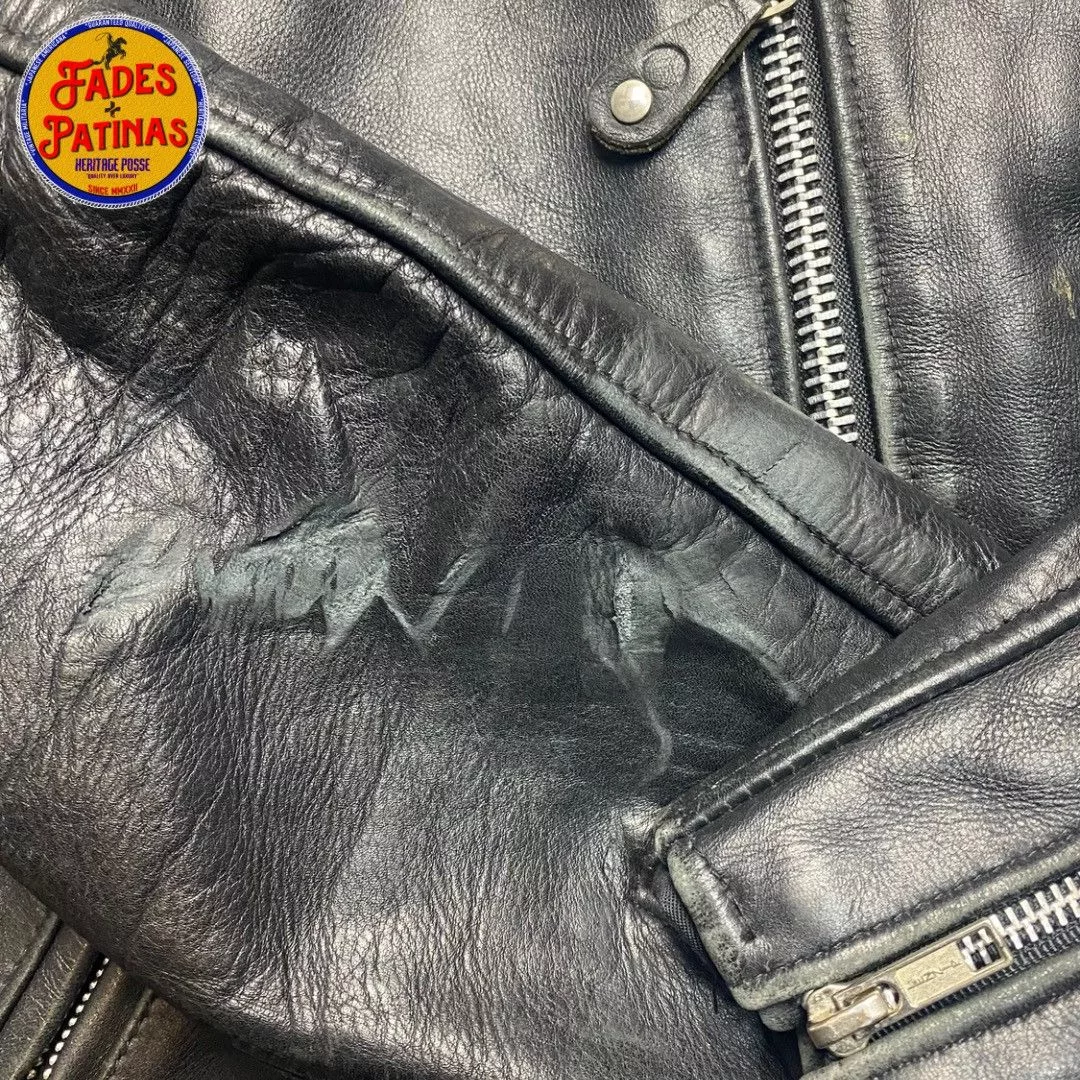 Schott Leather Jackets Schott × Vintage Schott Perfecto 613 One Star Leather Jacket Late Black