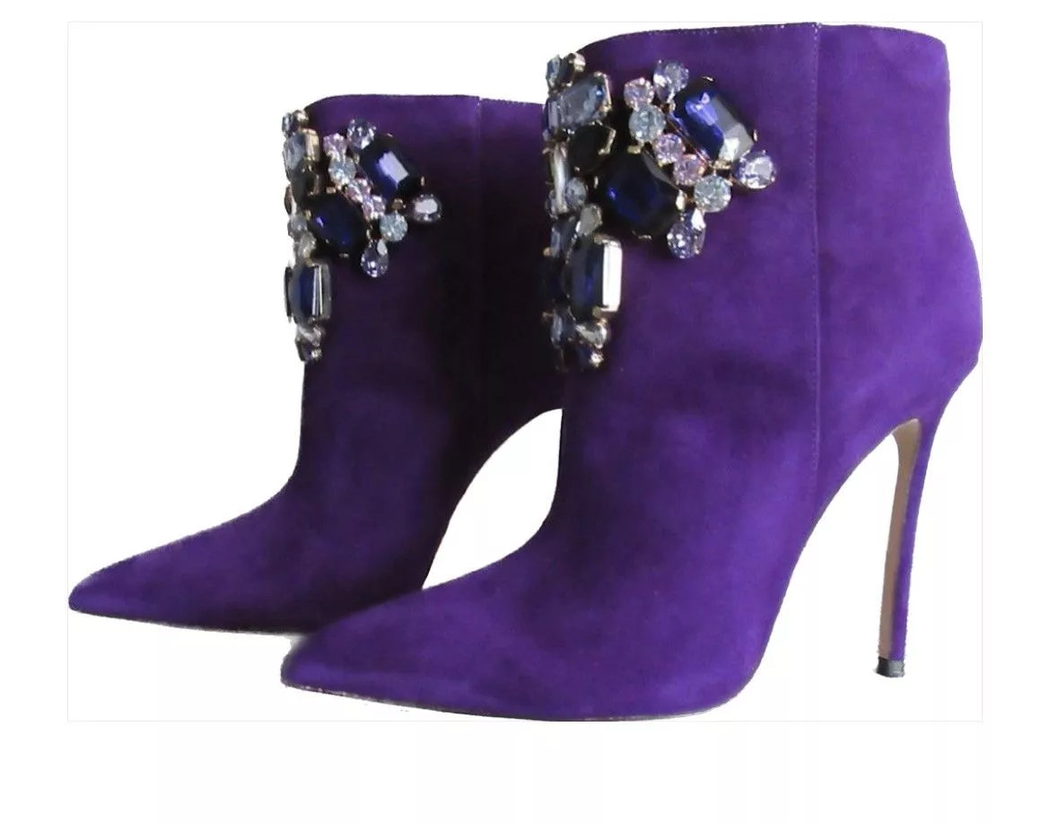 Dsquared2 Heels Dsquared2 purple suede and crystal