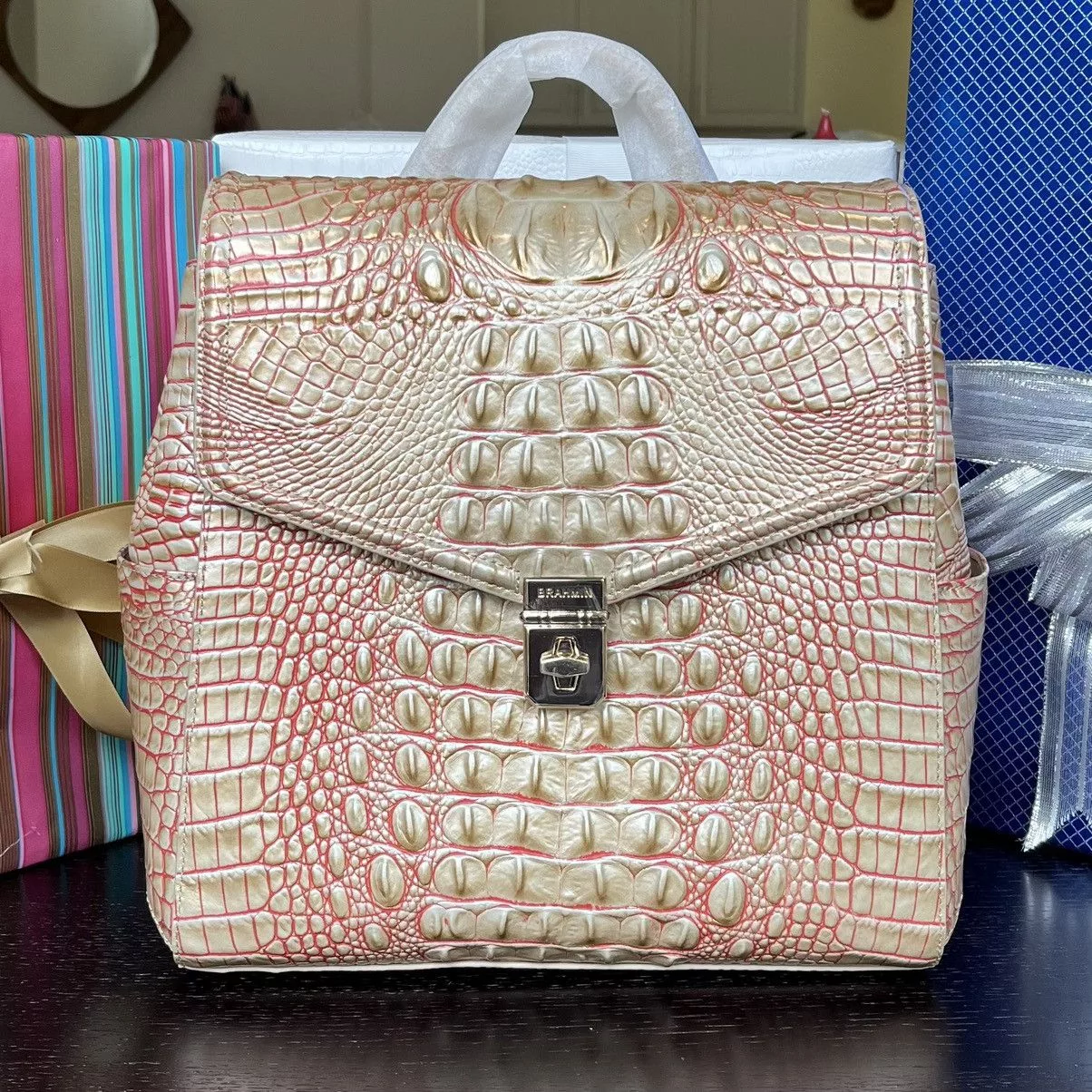 BRAHMIN Backpacks BRAHMIN Liz Backpack Beige
